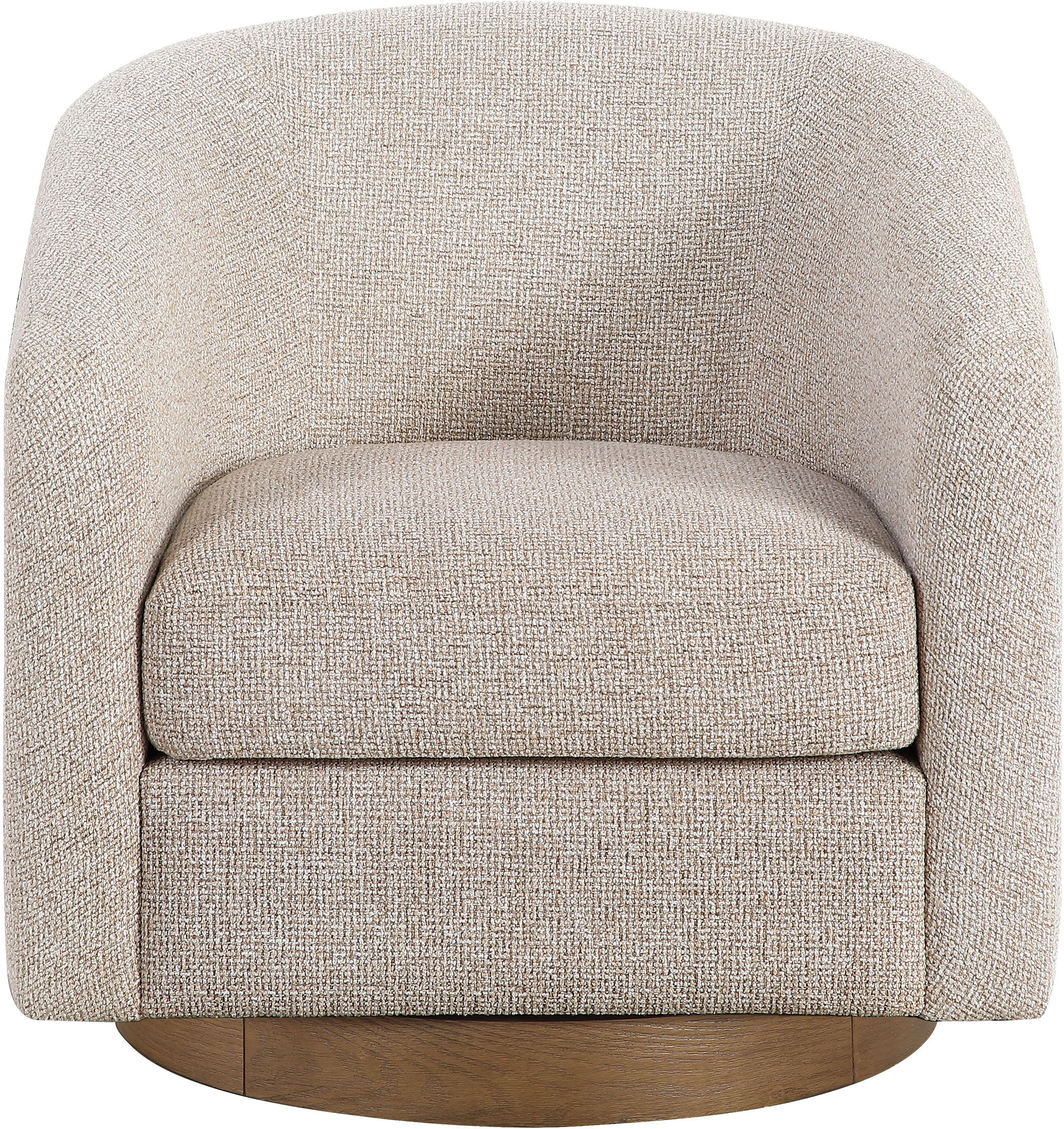 Modra - Performance Fabric Upholstered Swivel Accent Chair - Beige