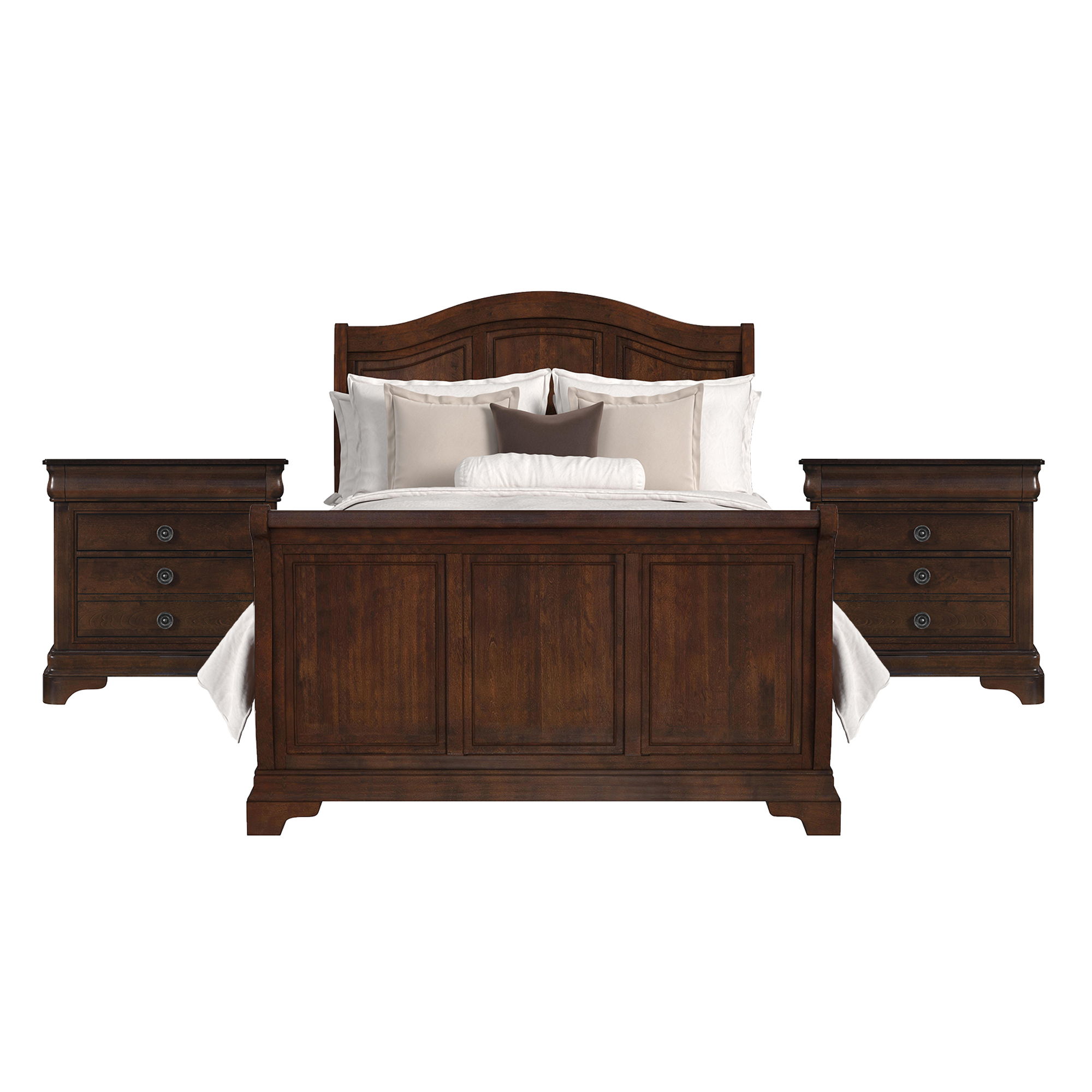 Queen · 3 Pc · Bedroom Set With 2 Nightstands
