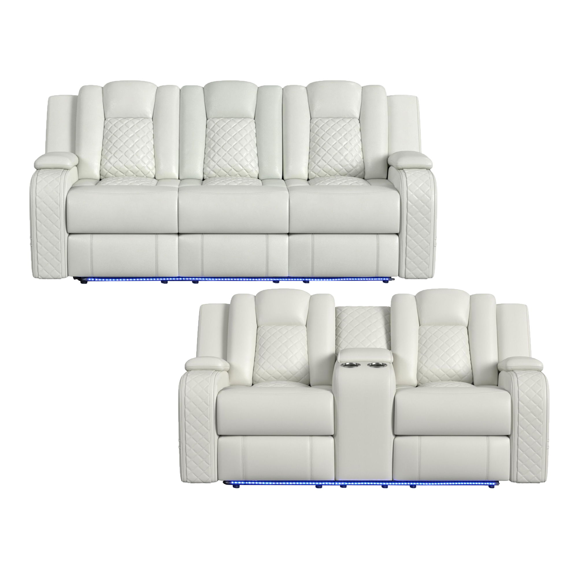 Carlo - Sofa & Loveseat - Pebble Oyster