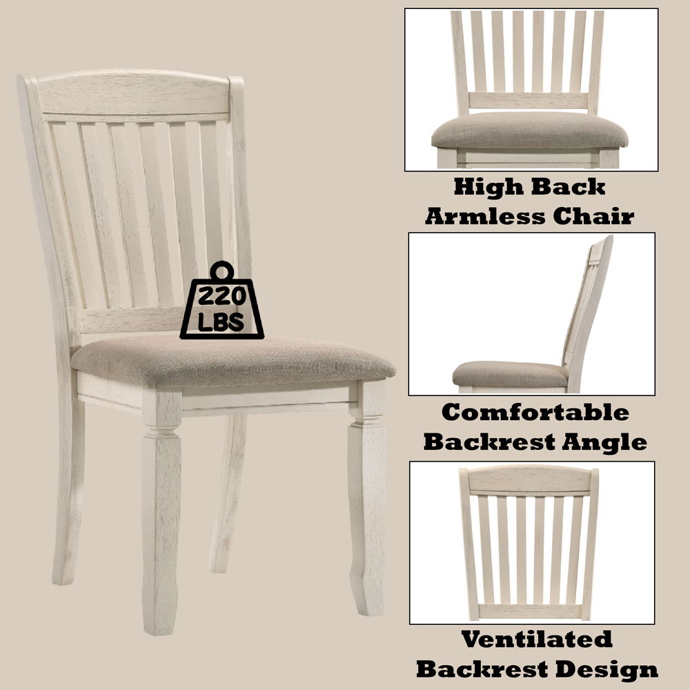 Fedele - Side Chair (Set of 2) - Tan Fabric & Cream, beige, view 6