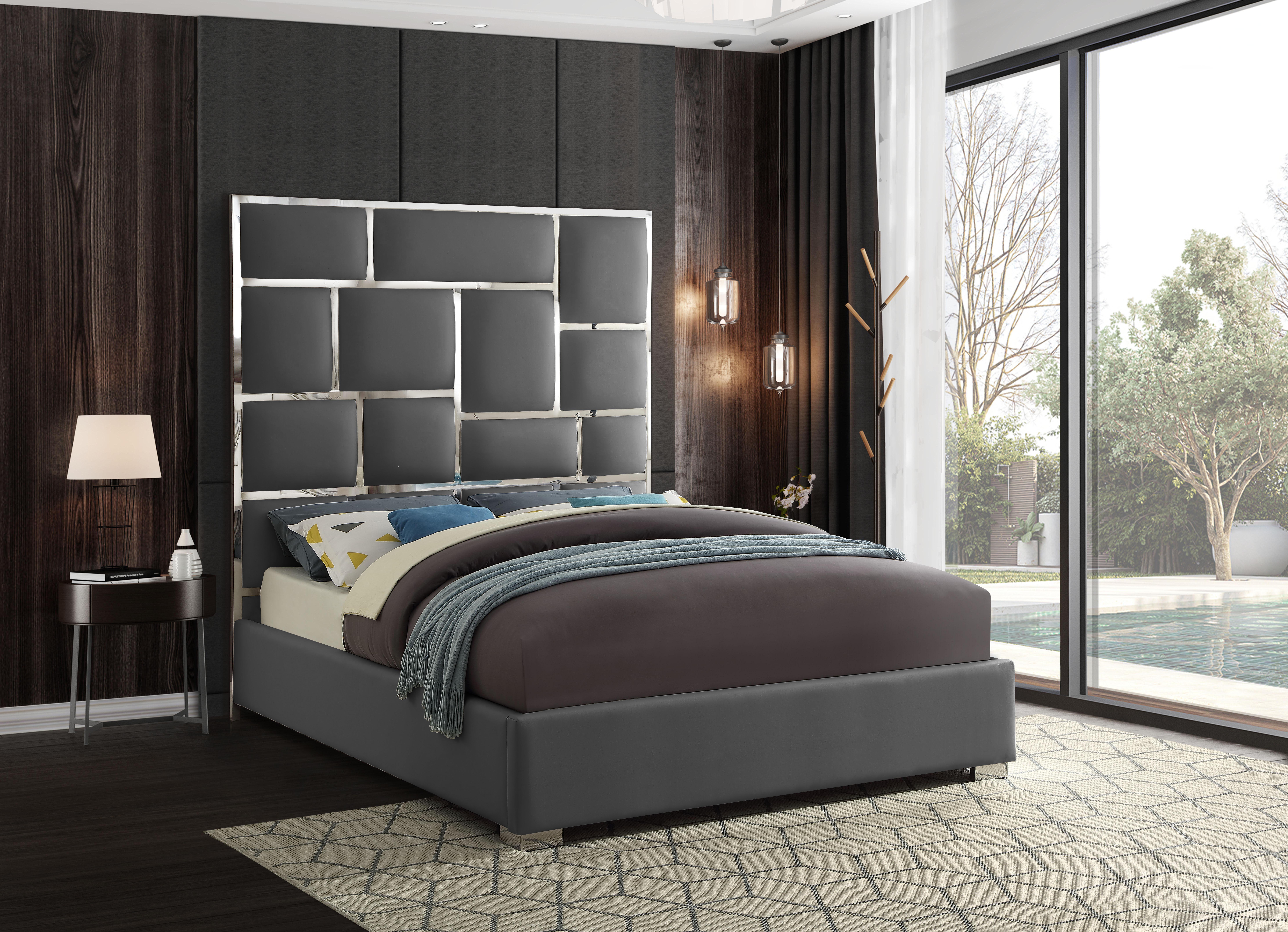 Milan - King Bed - Gray