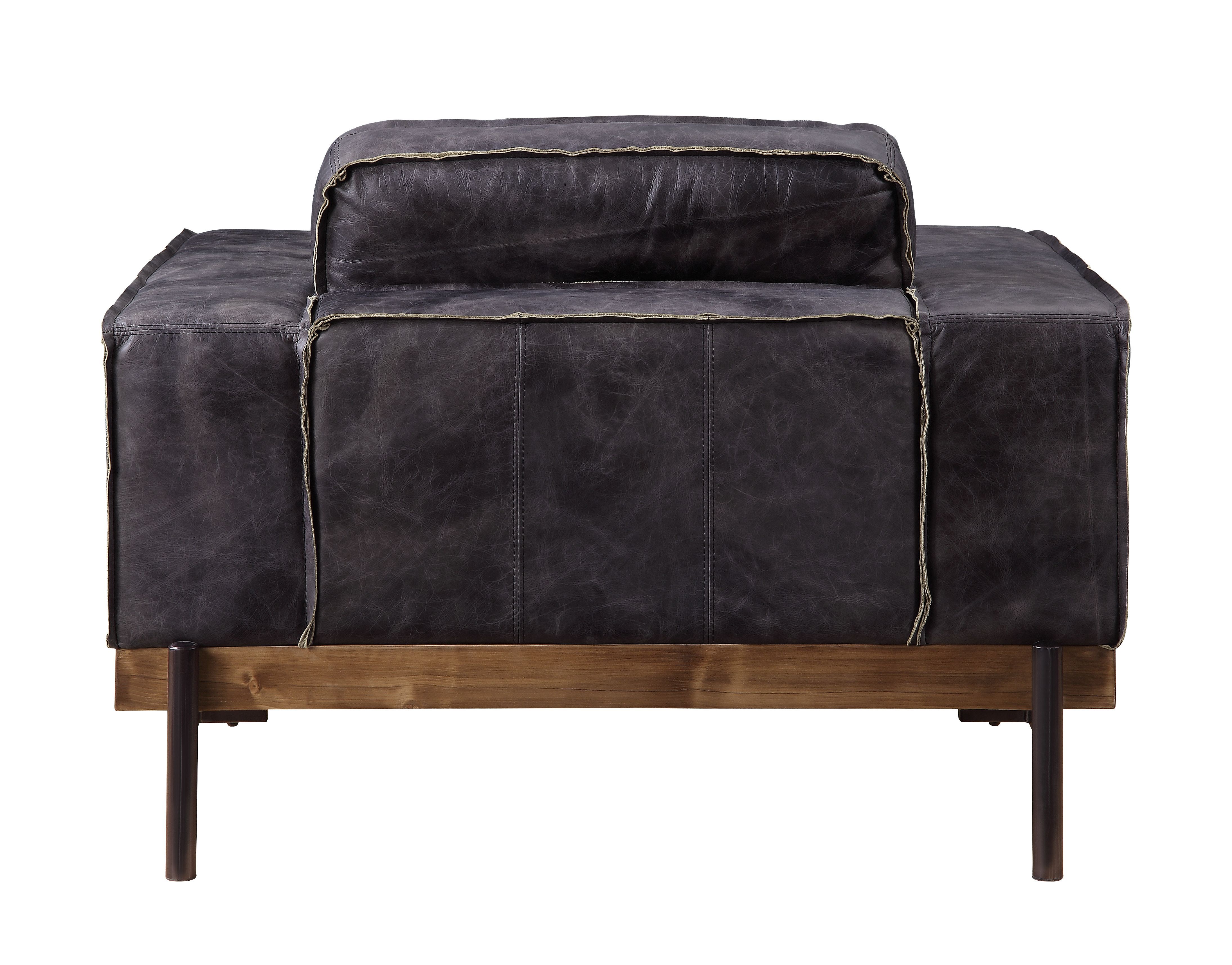 Silchester - Chair - Antique Ebony Top Grain Leather, black, view 3