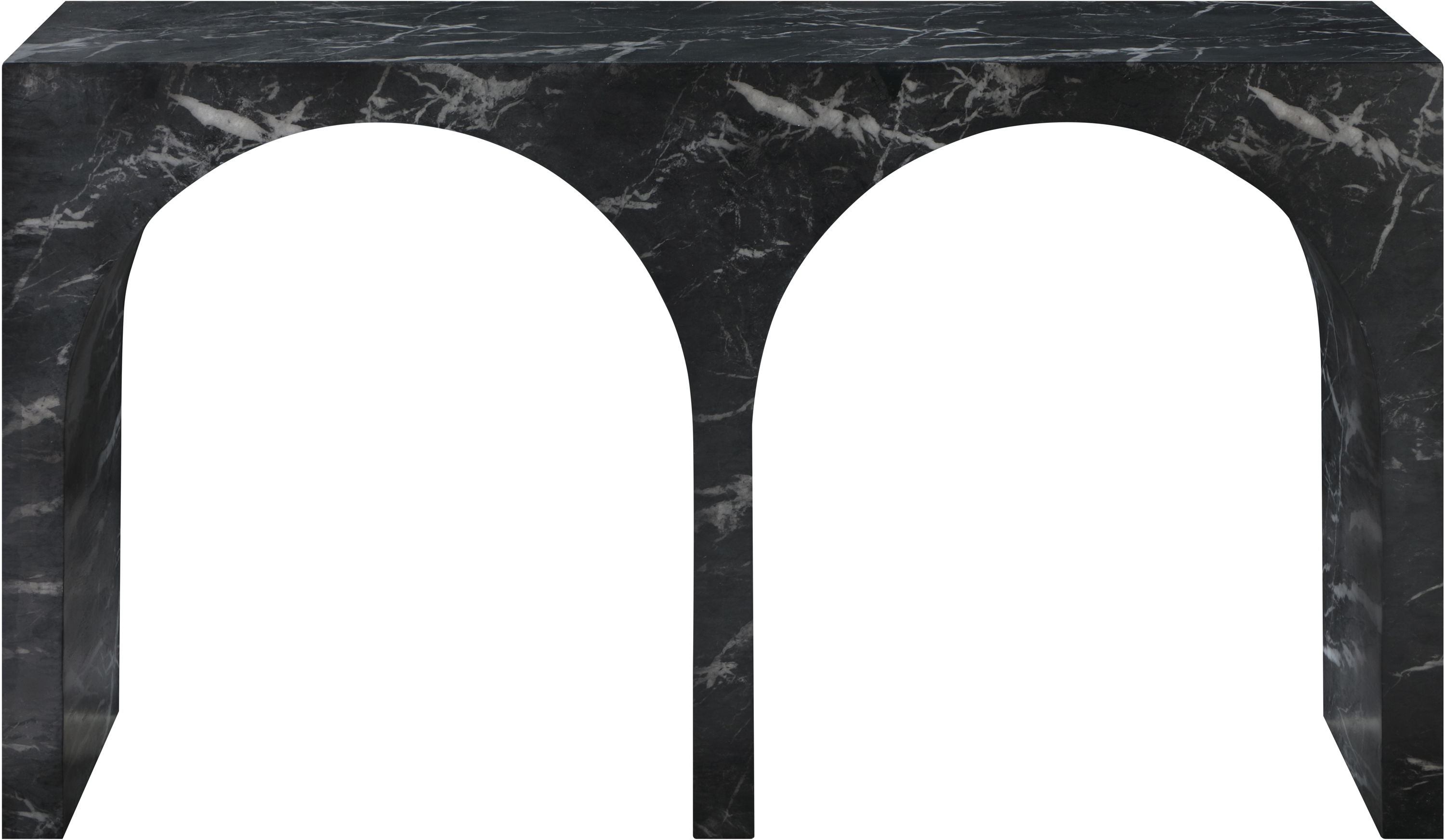 Faenza - Marble Finish Console Table - Black