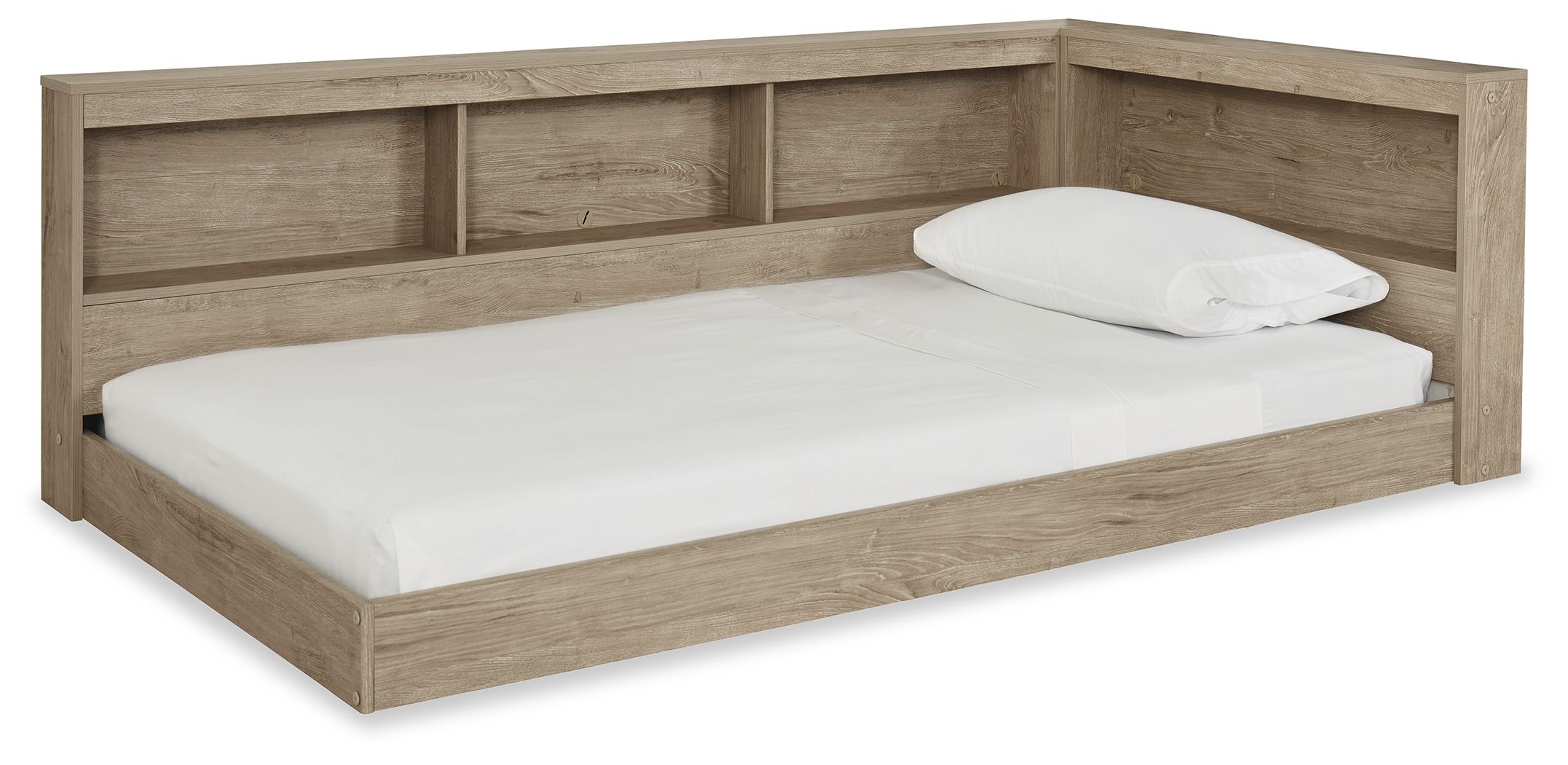 Oliah - Twin Bookcase Storage Bed - Natural