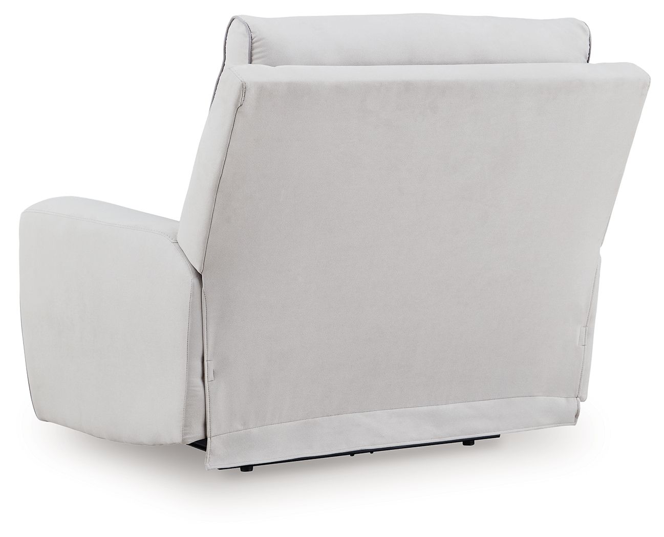 Ashley Furniture Social Pointe - Power Recliner / Adjustable Headrest - Pearl / Ash - Image 5