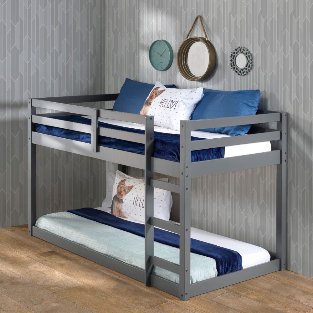 Gaston - Twin Loft Bed - Gray, gray, view 7