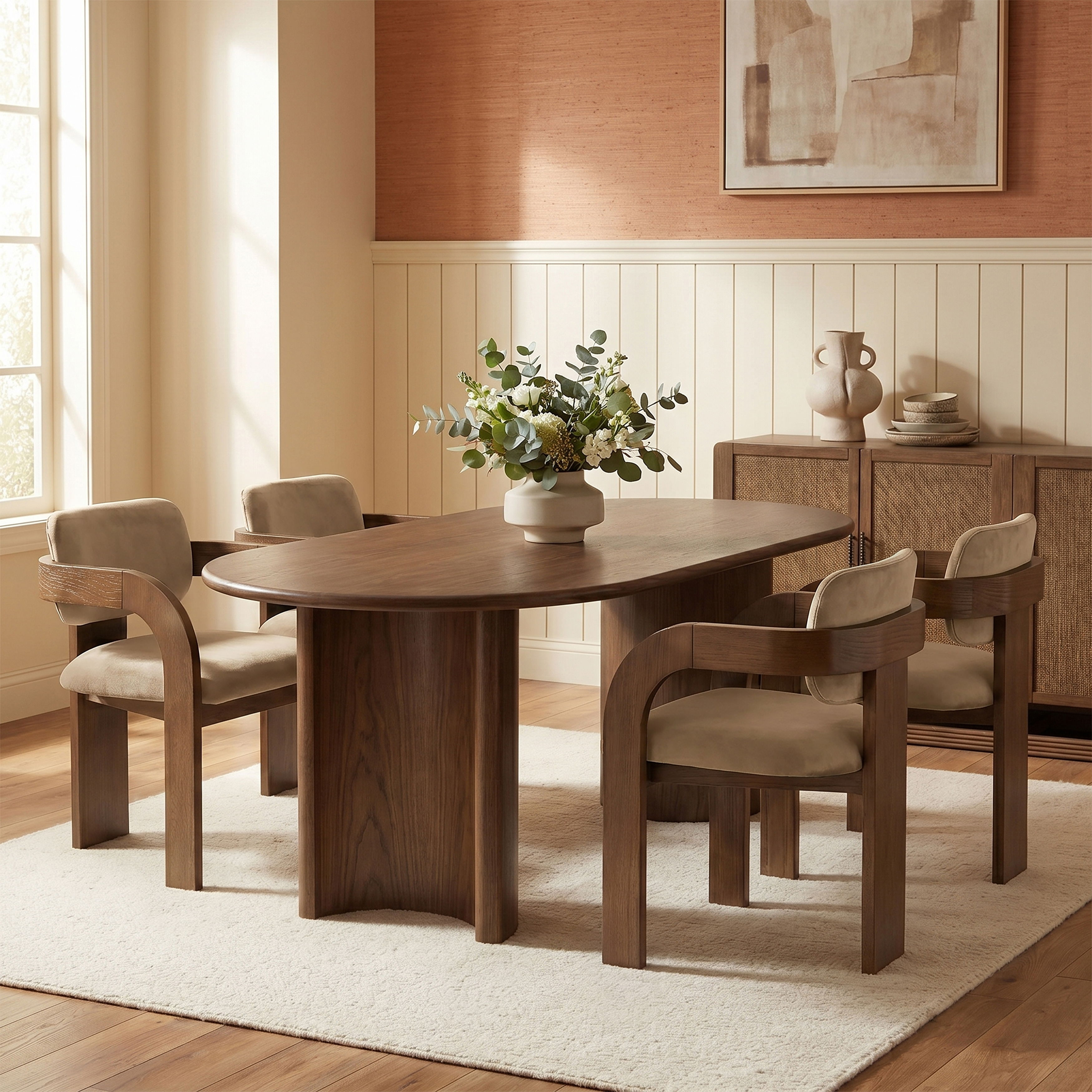 Cedra - Velvet Performance Fabric Upholstered Dining Chair (Set of 2) - Beige