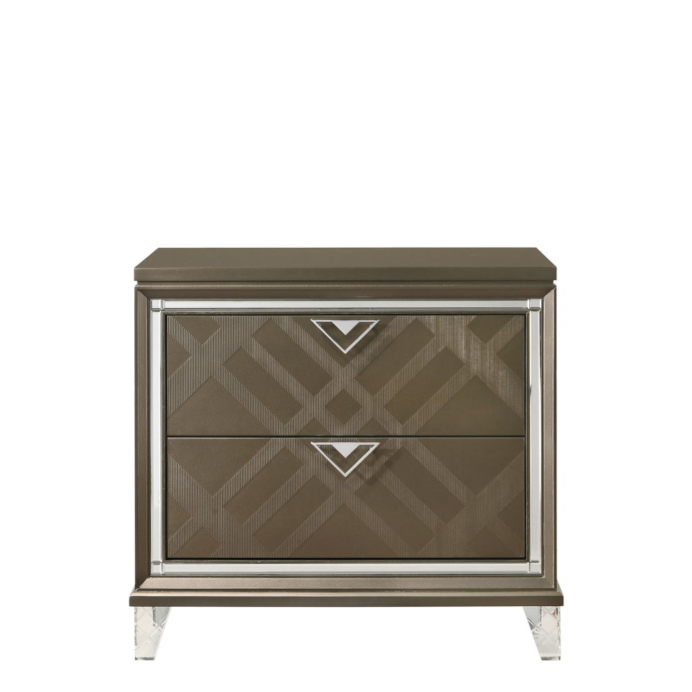 Skylar - Nightstand - Dark Champagne, dark brown, view 7