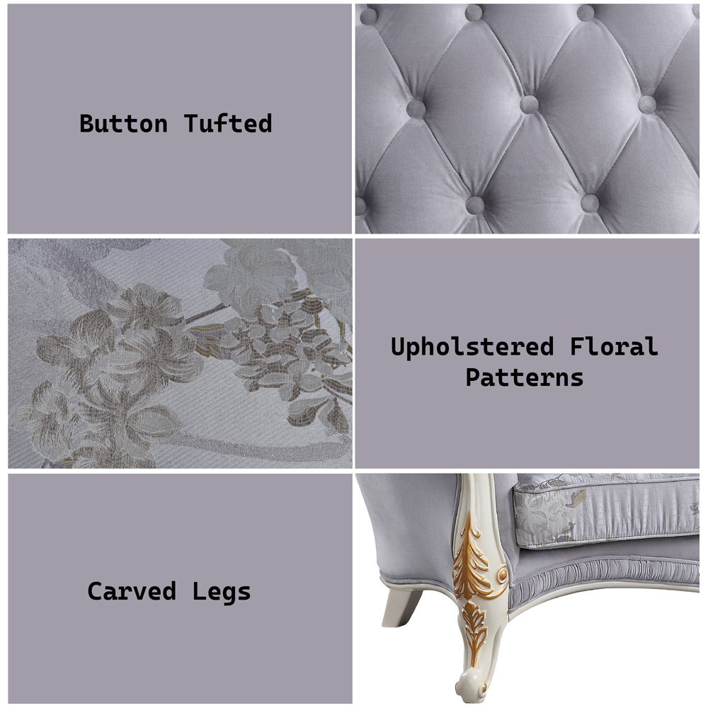 Galelvith - Sofa With 6 Pillows - Gray Fabric, gray, view 8