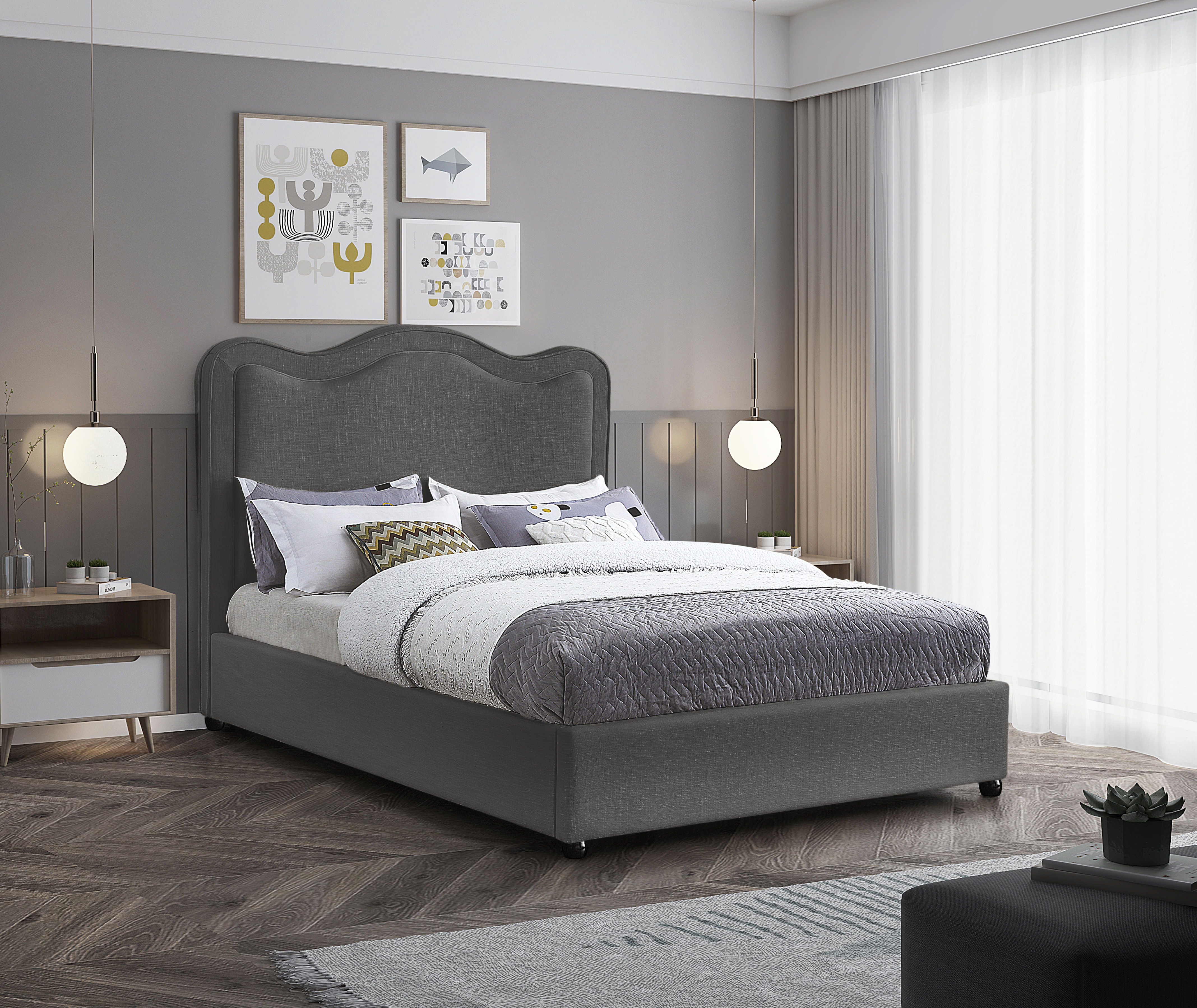 Felix - Queen Bed - Gray
