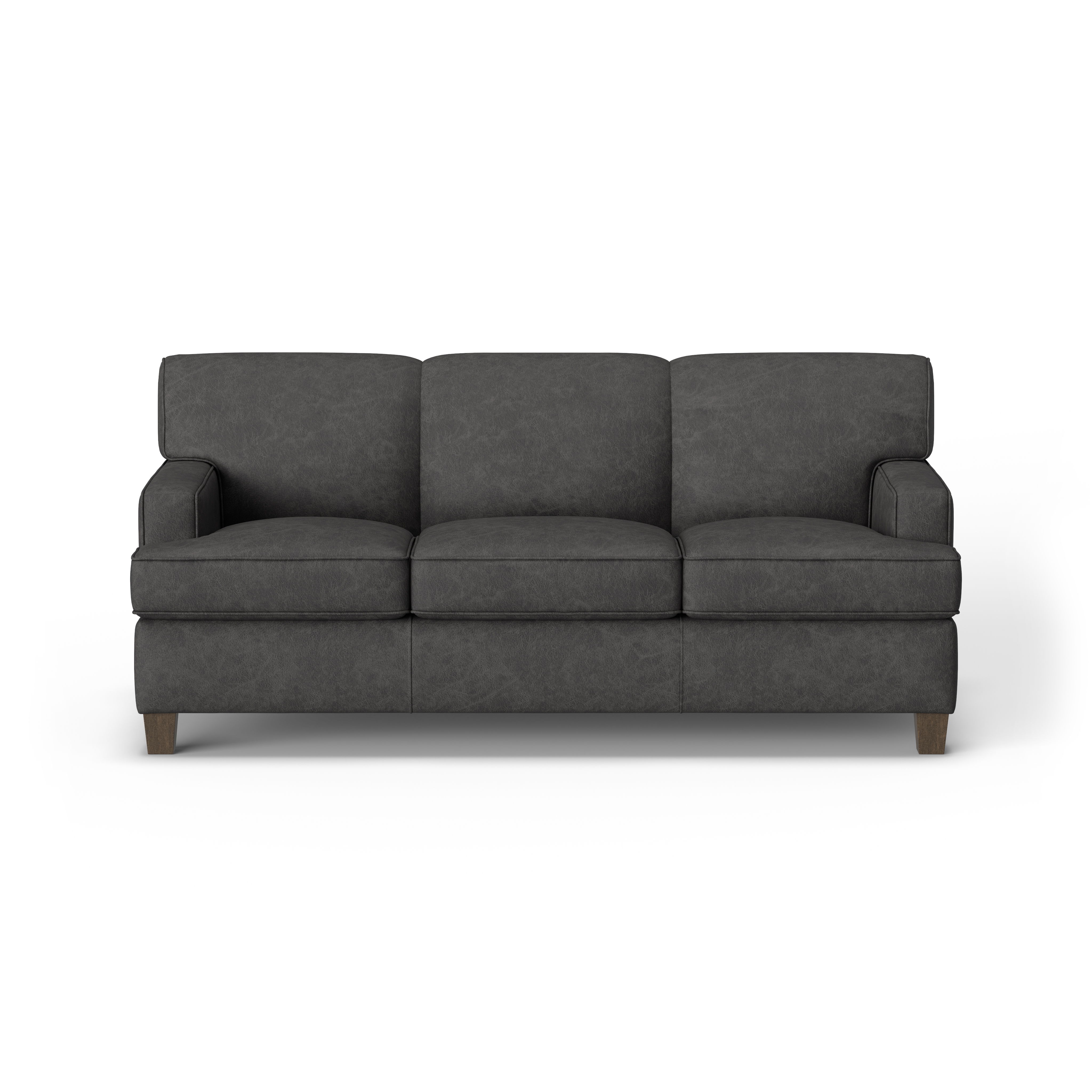 Dempsey - Leather Sofa, dark gray, view 6