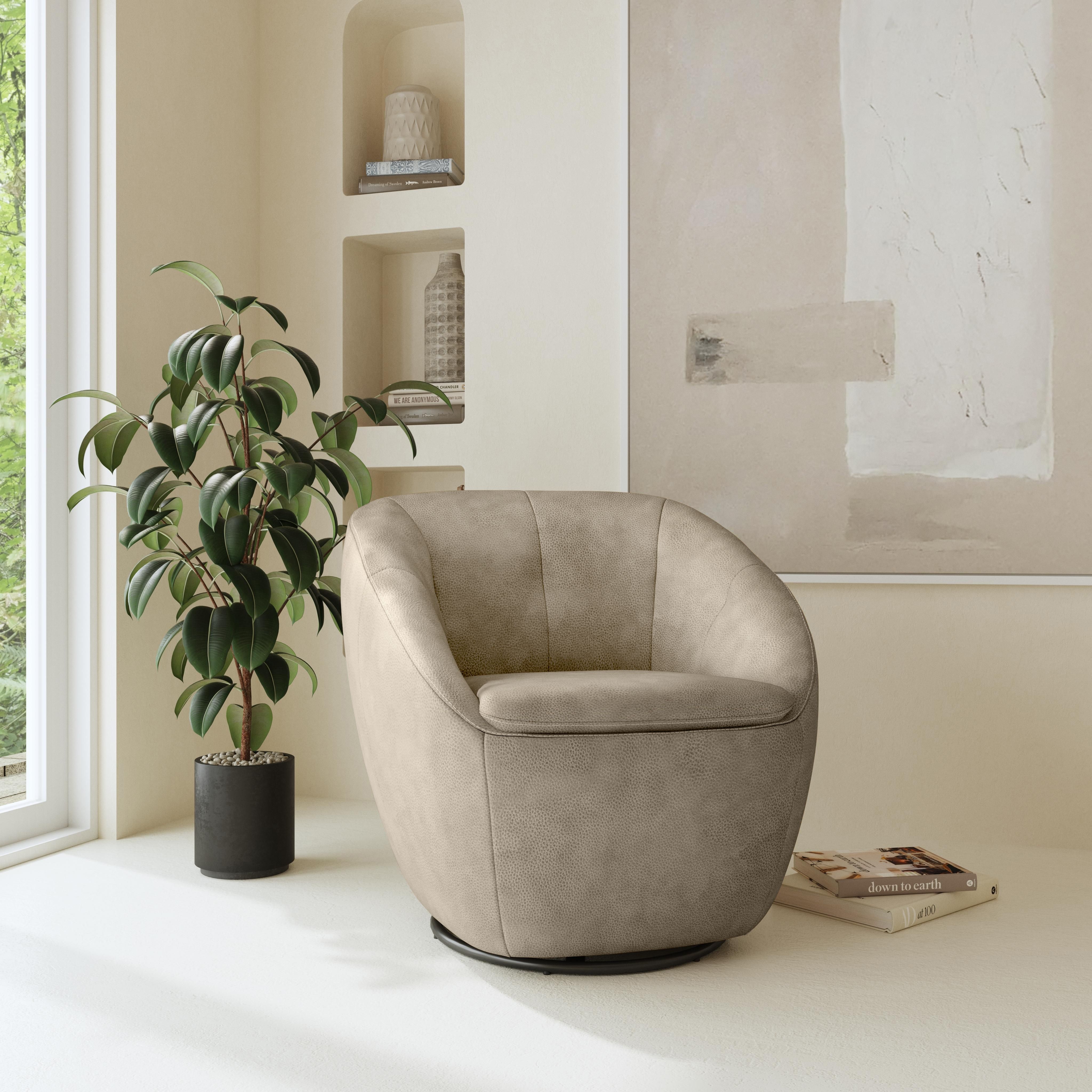 Wade - Swivel Chair - Shitake, beige, view 6