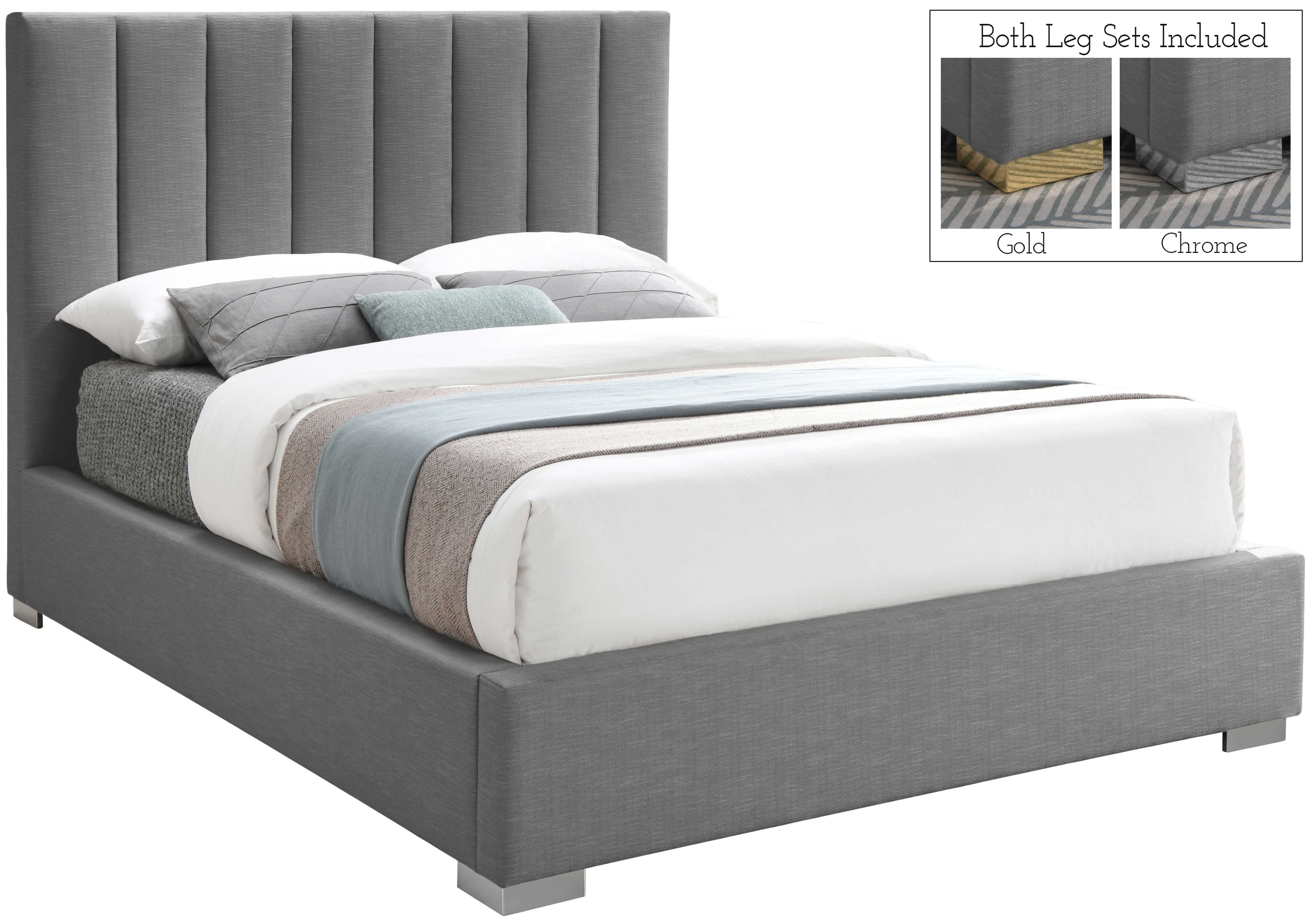 Pierce - Queen Bed - Gray
