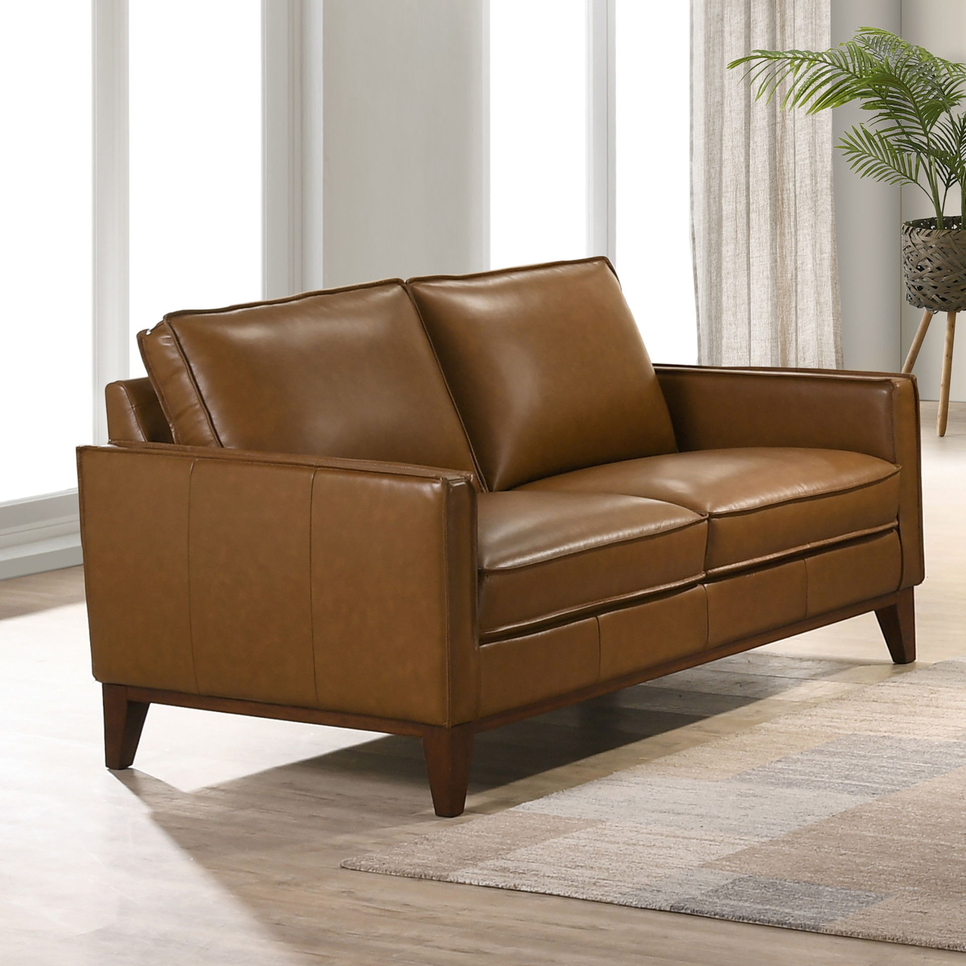 Caspar - Loveseat - Caramel, light brown, view 5