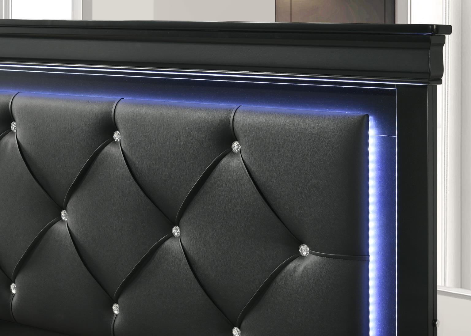 B395 - Queen LED Bed Frame - Black