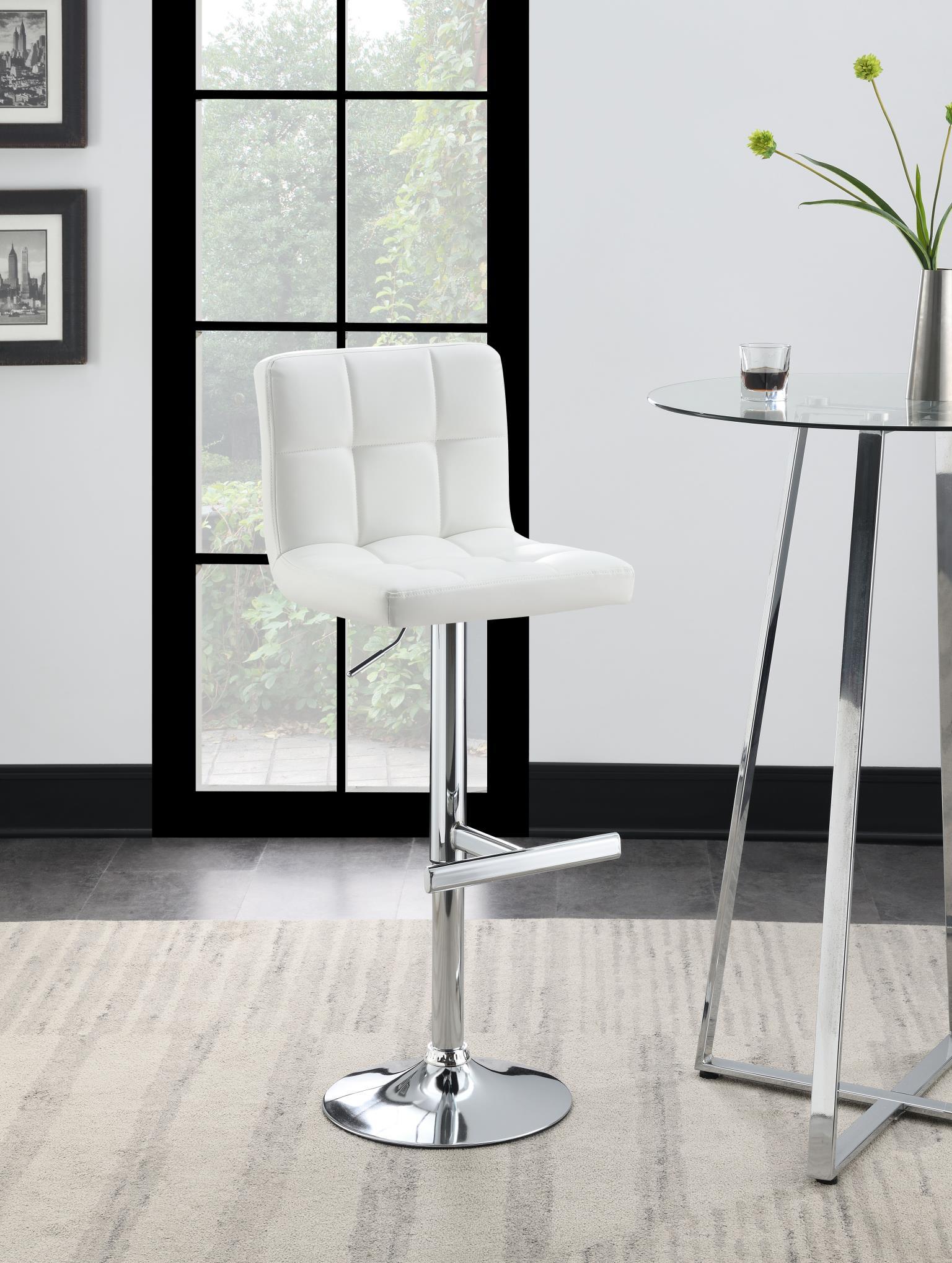 ST140 - Faux Leather Bar Stool (Set of 2) - White