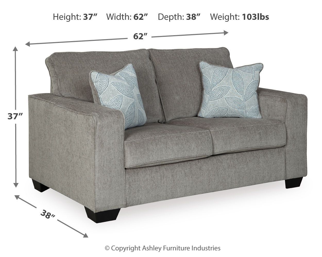 Ashley Furniture Altari - Loveseat - Alloy - Image 4