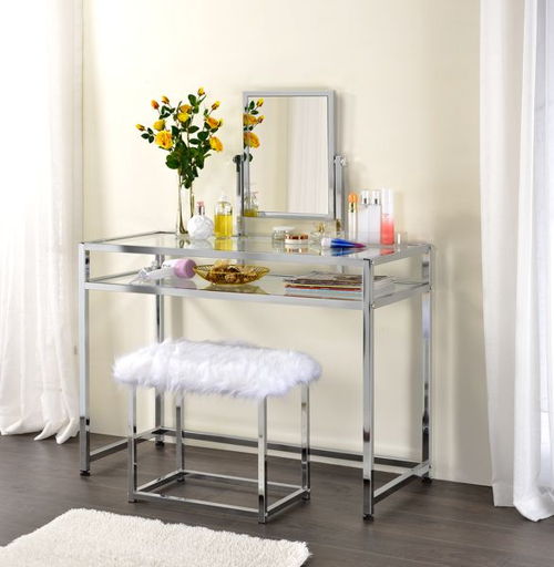 Coleen - Vanity Set - Chrome, silver
