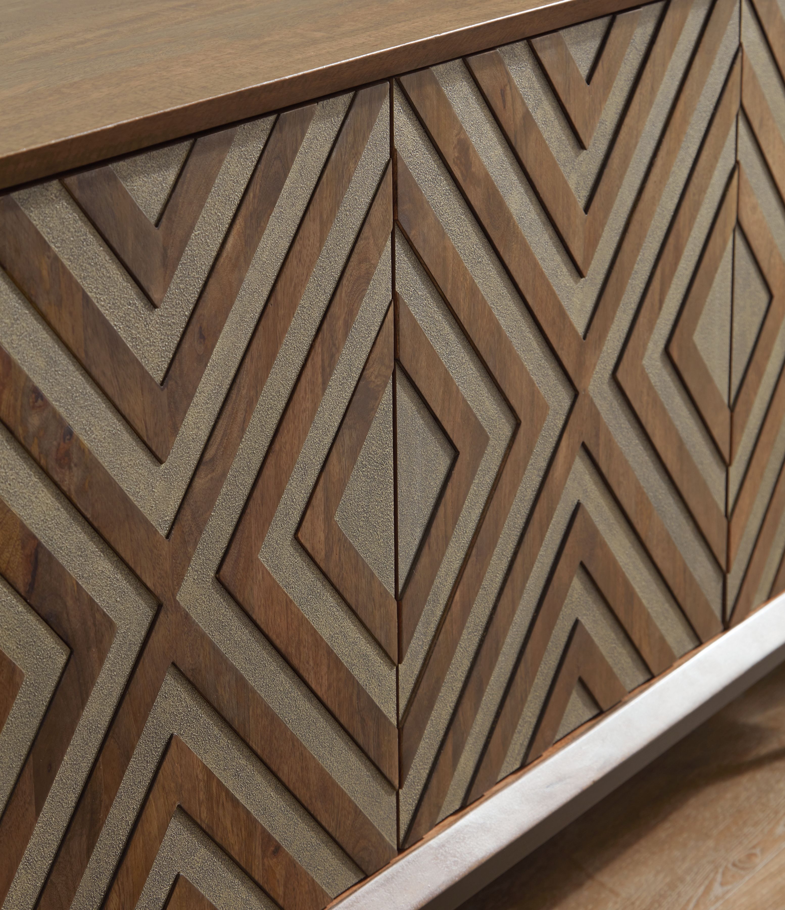 Ashley Furniture Dreggan - Accent Cabinet - Brown / Gold Finish - Image 7