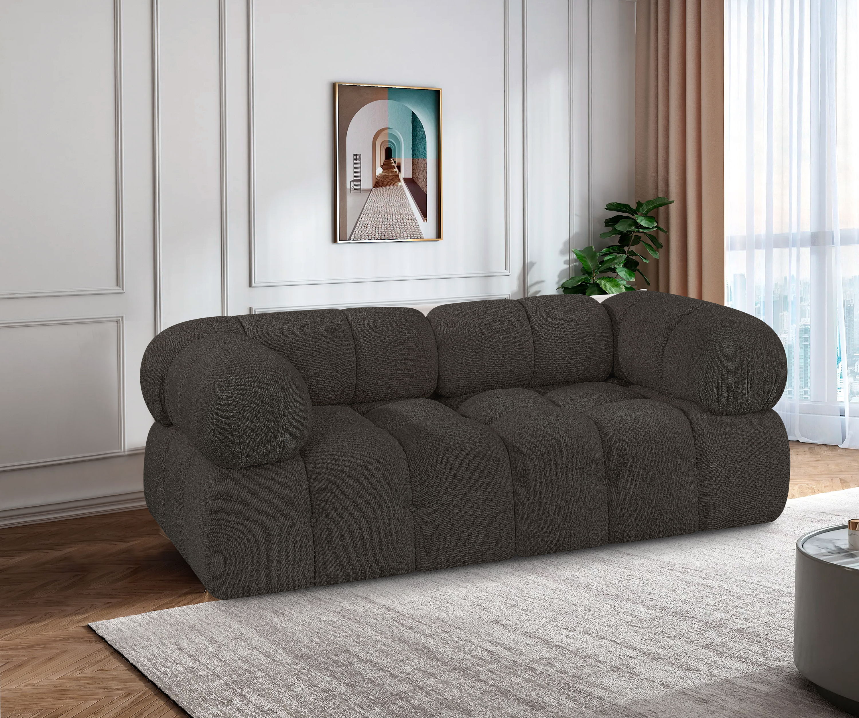 Ames - 2 Piece Modular Sofa - Dark Brown