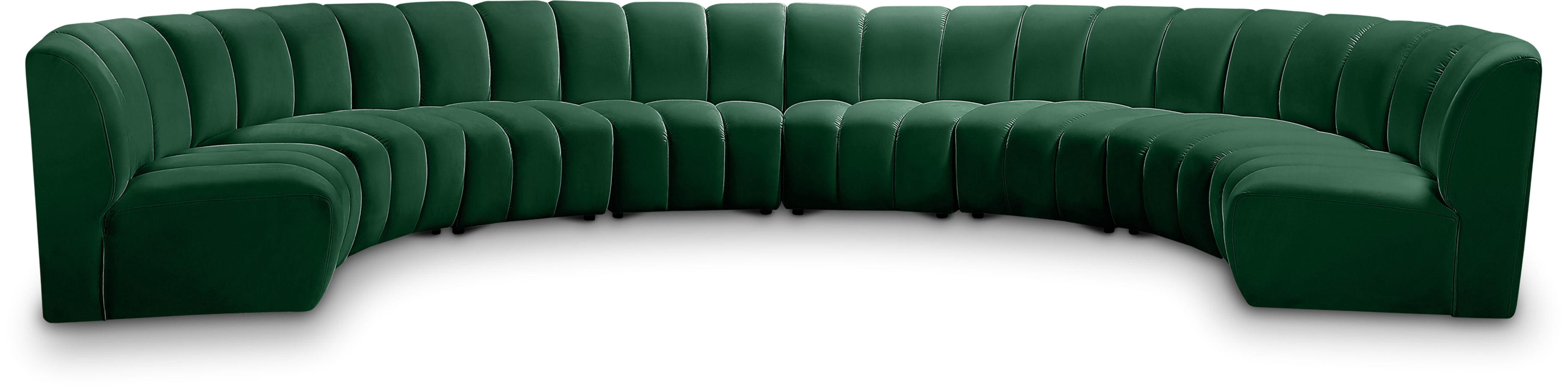 Infinity - 8 Piece Modular Sectional - Fabric - Green