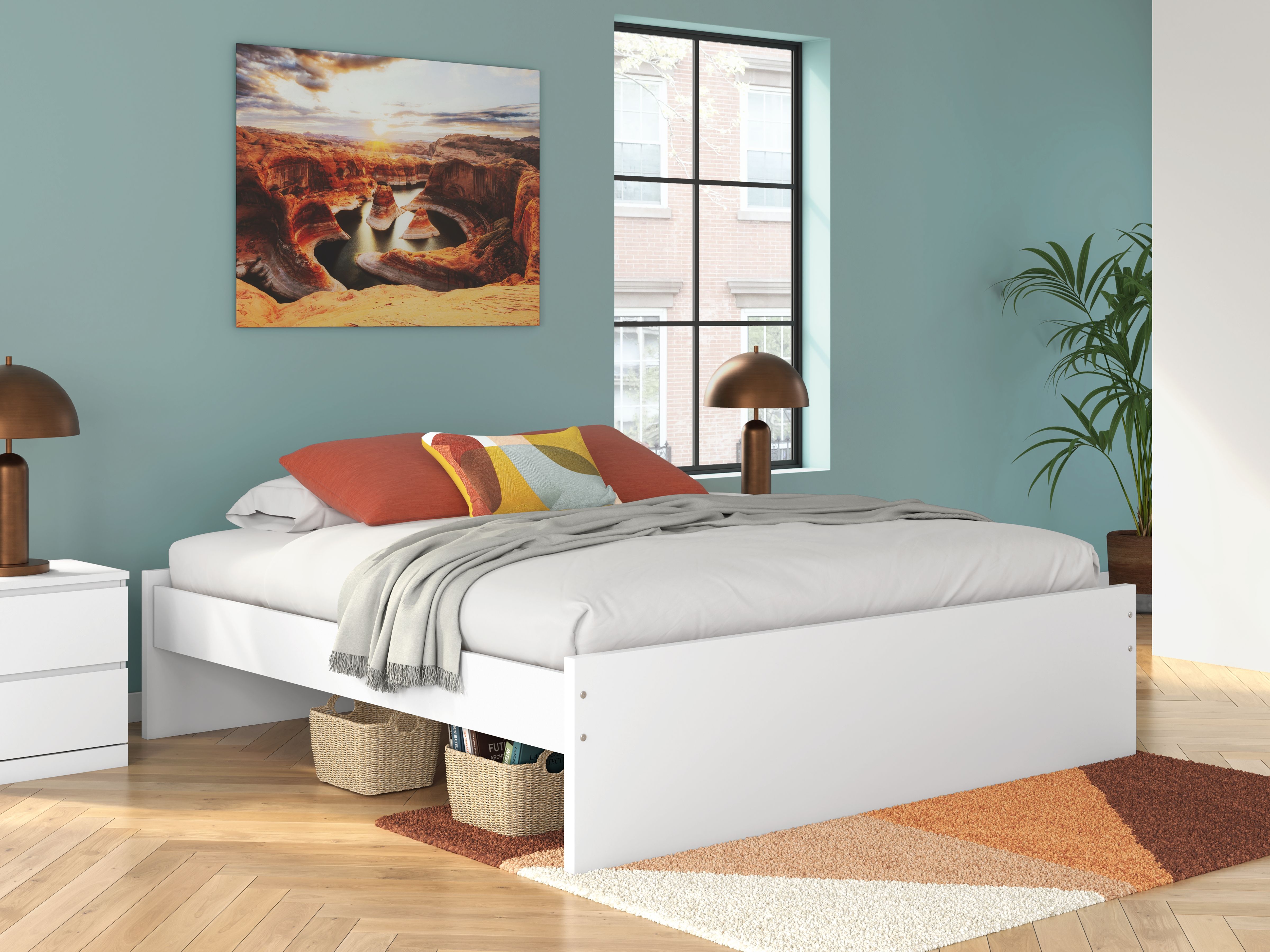 Onita - King Platform Bed - White