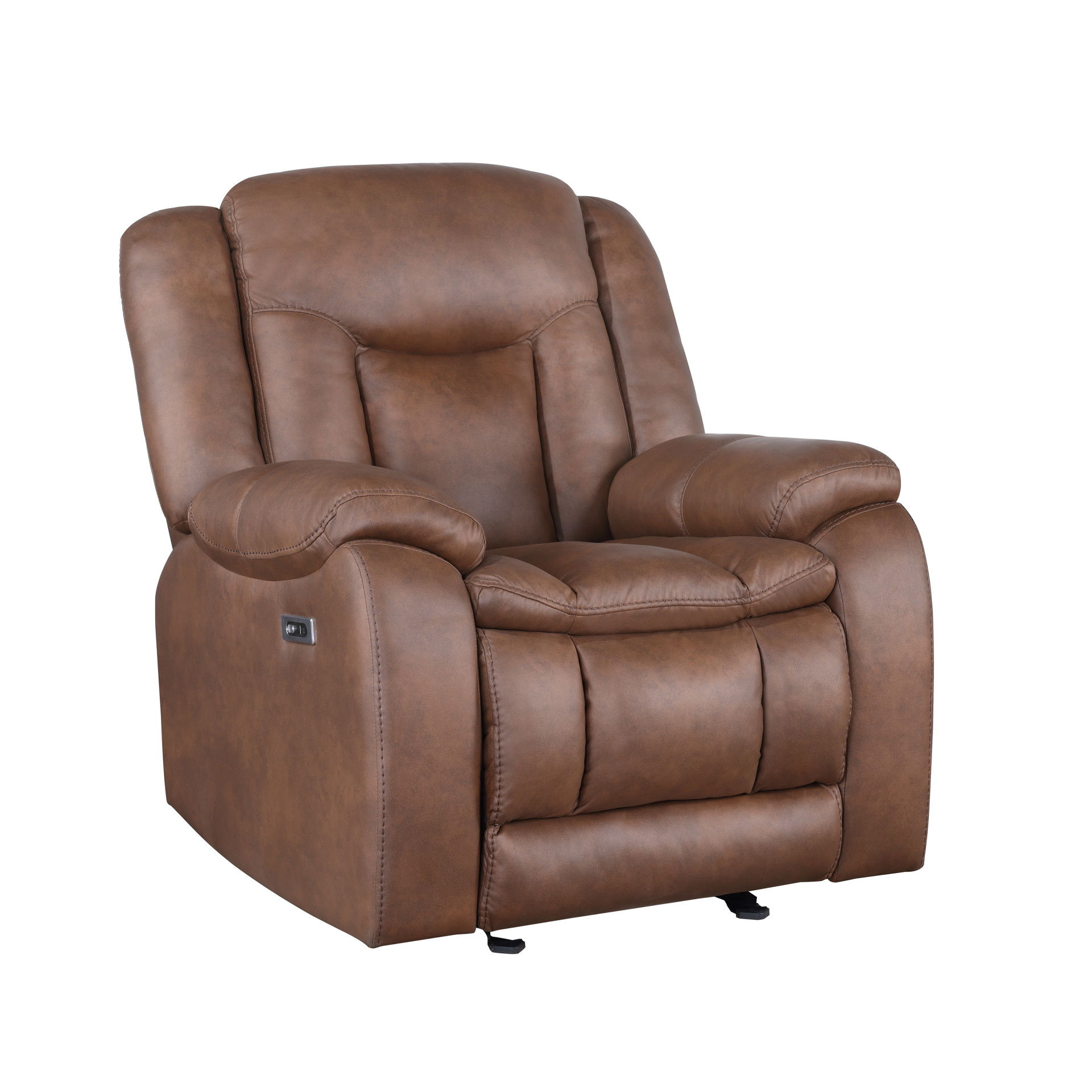 Morello - Glider Recliner With Power Footrest - Brown
