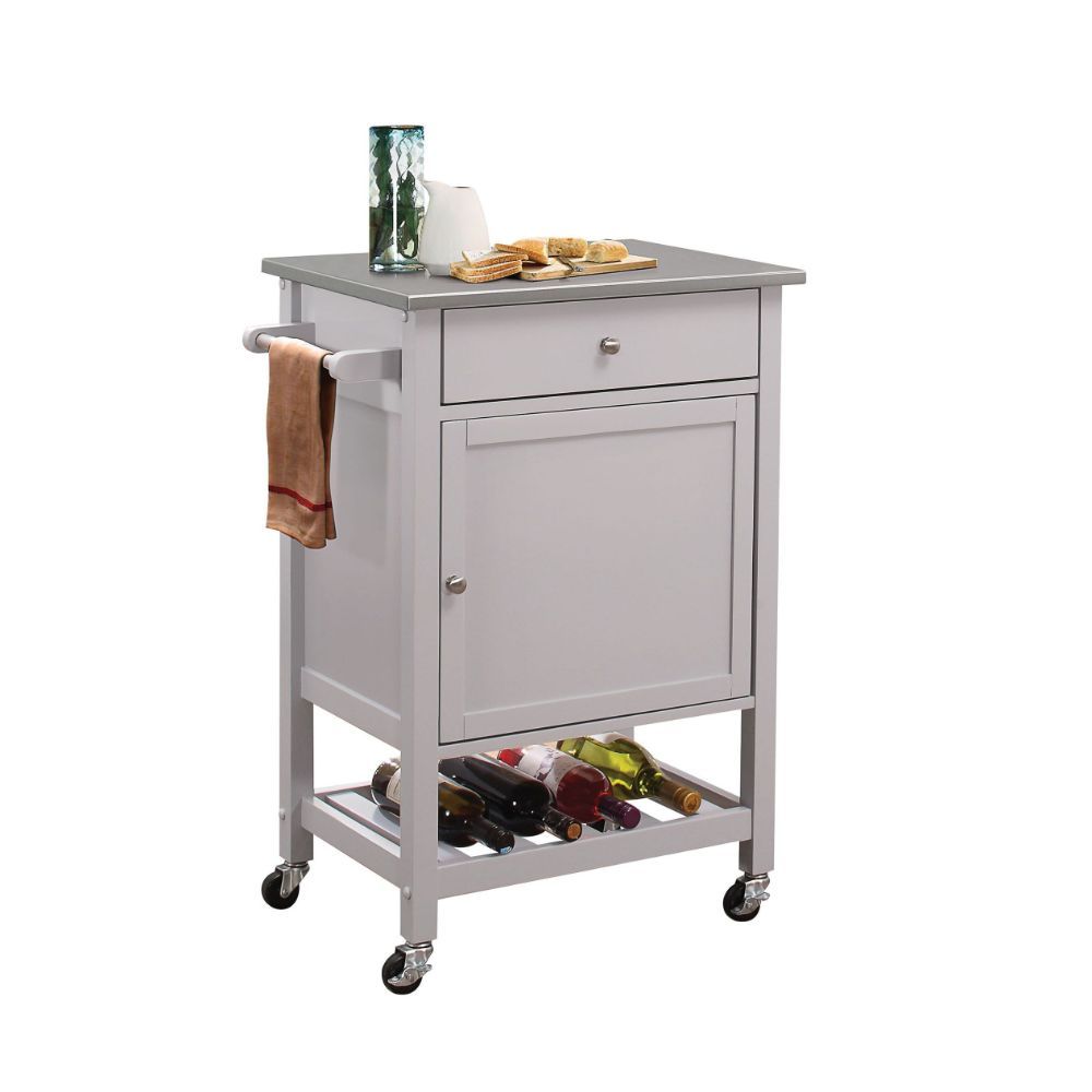 Hoogzen - Kitchen Cart - Stainless Steel & Gray Image