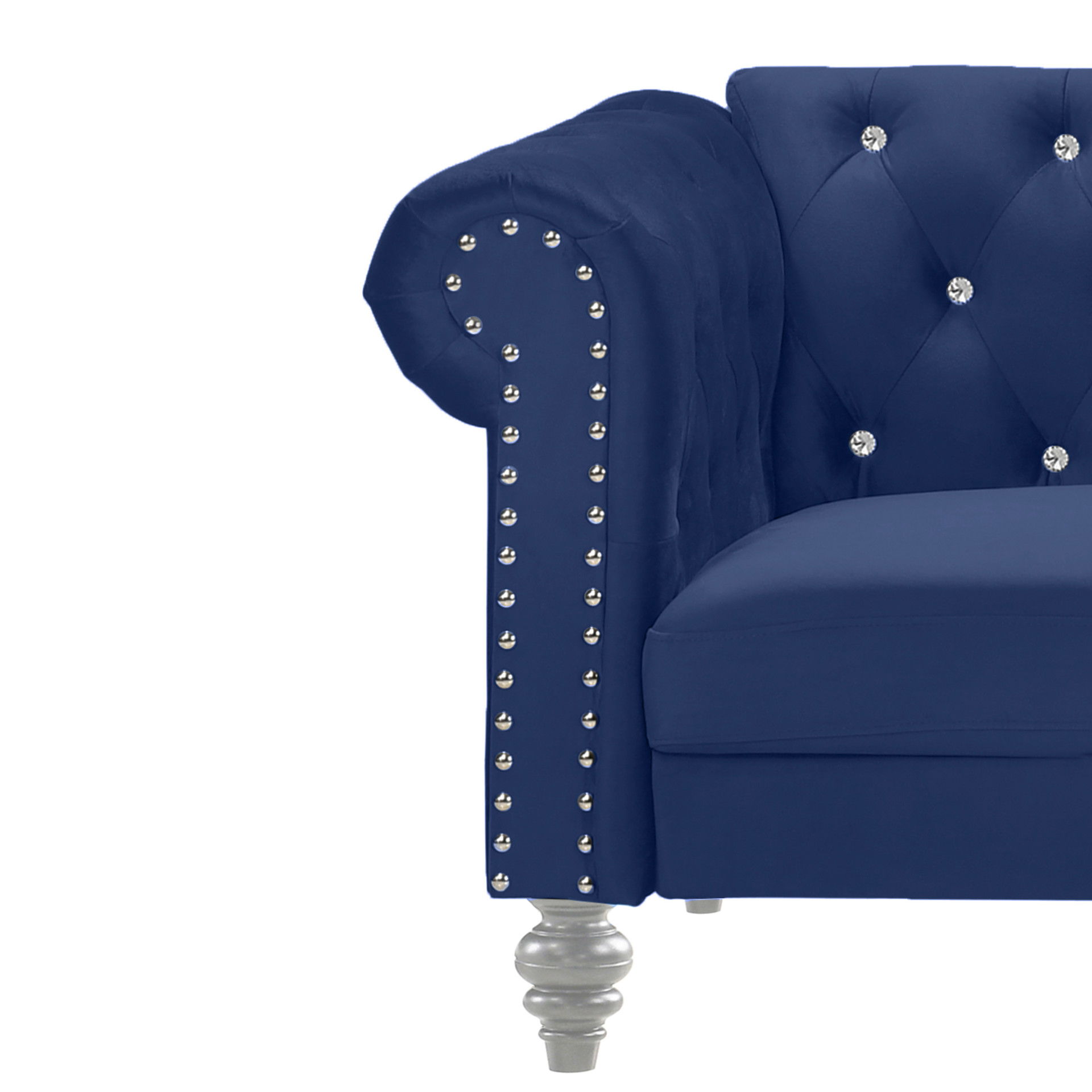 Emma Crystal - Loveseat - Royal Blue, blue, view 4