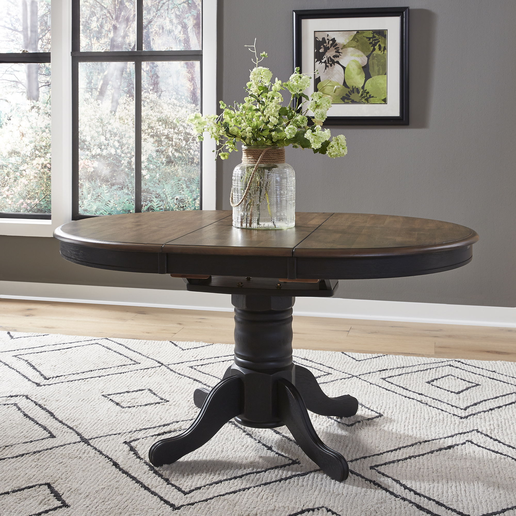 Liberty Furniture Carolina Crossing - Pedestal Table Set - Black