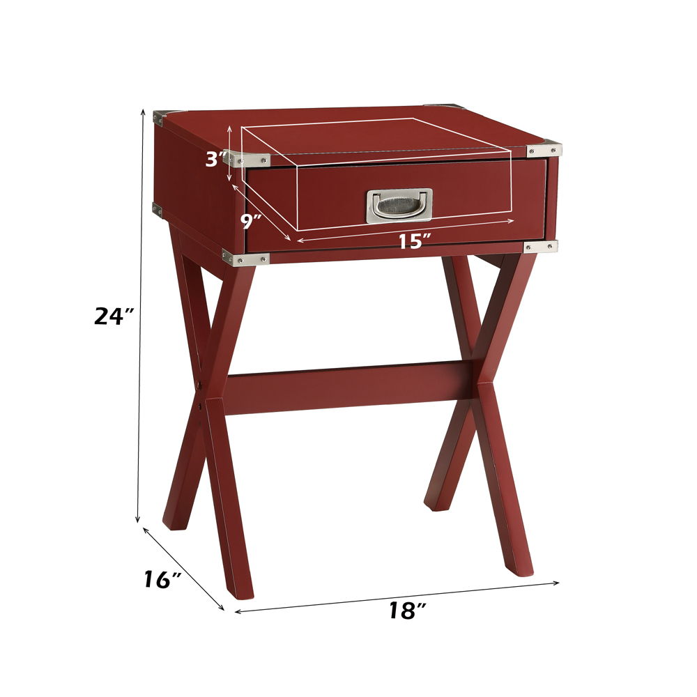 Babs - Accent Table - Red, red, view 6