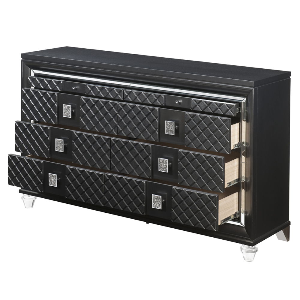 Sawyer - Dresser - Metallic Gray, dark gray, view 3