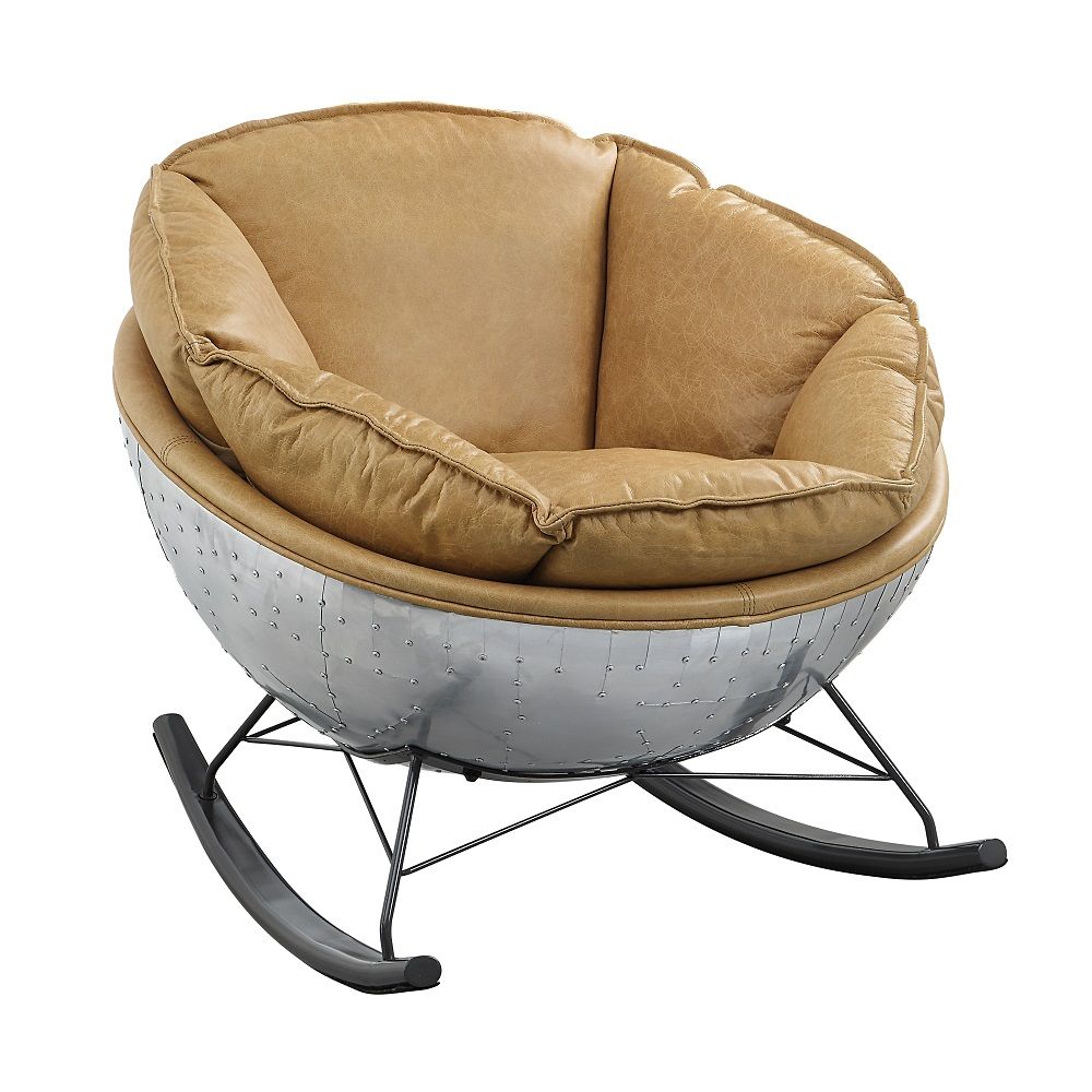 Pippin - Accent Chair - Morocco Top Grain Leather, light brown