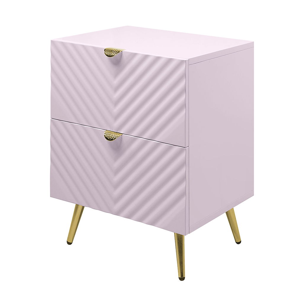 Gaines - Nightstand - Pink High Gloss, pink, view 2