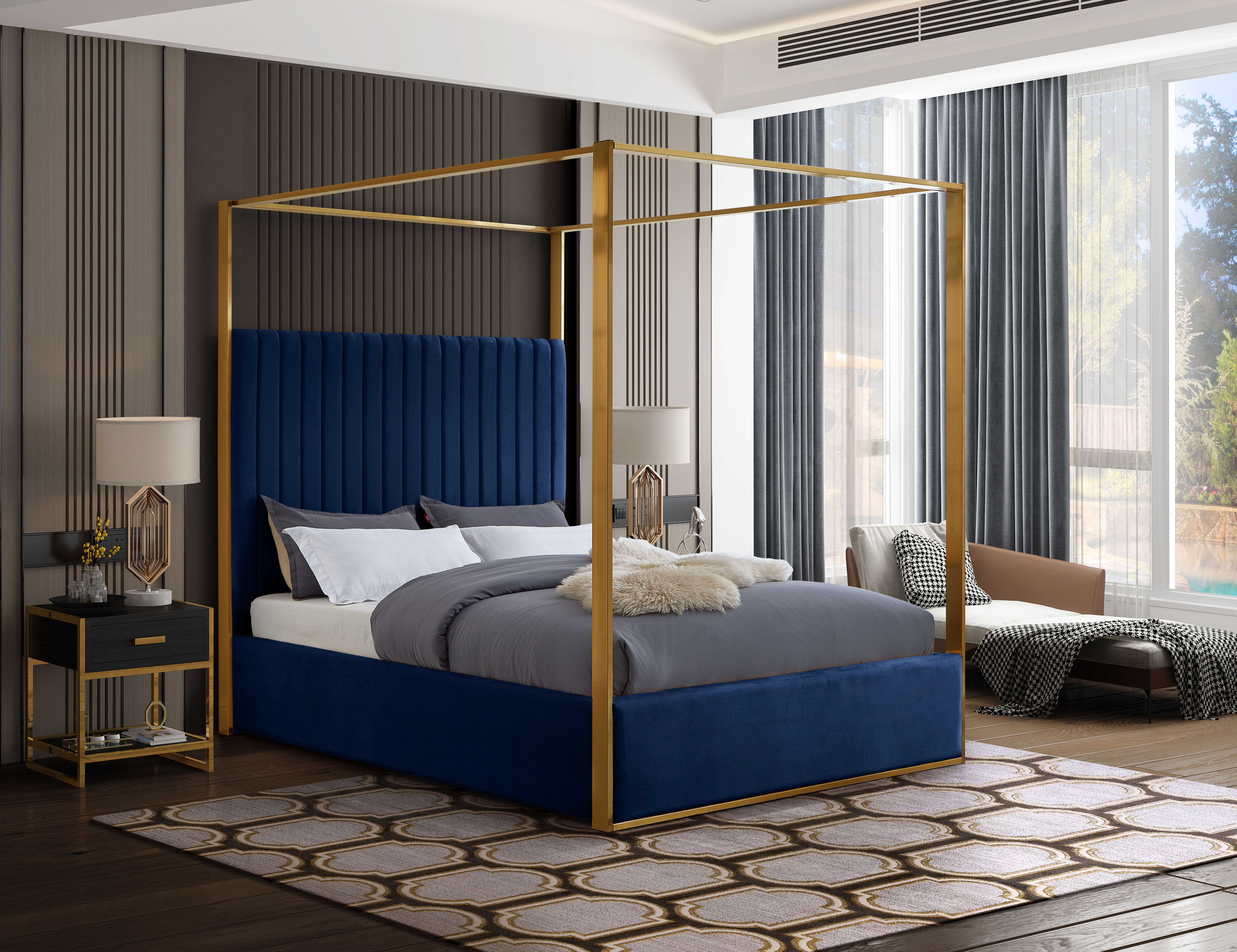 Jones - Queen Bed - Navy