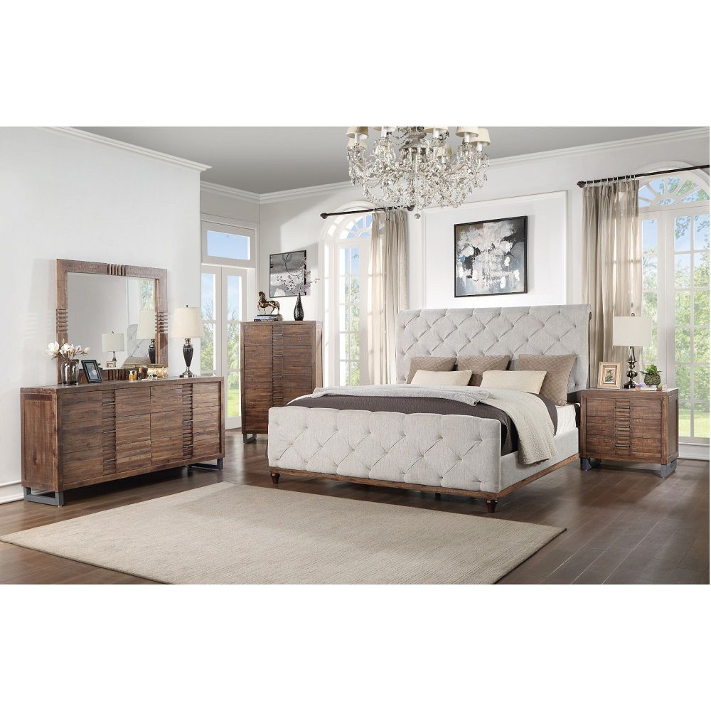 Andria - Mirror - Reclaimed Oak, light brown, view 6