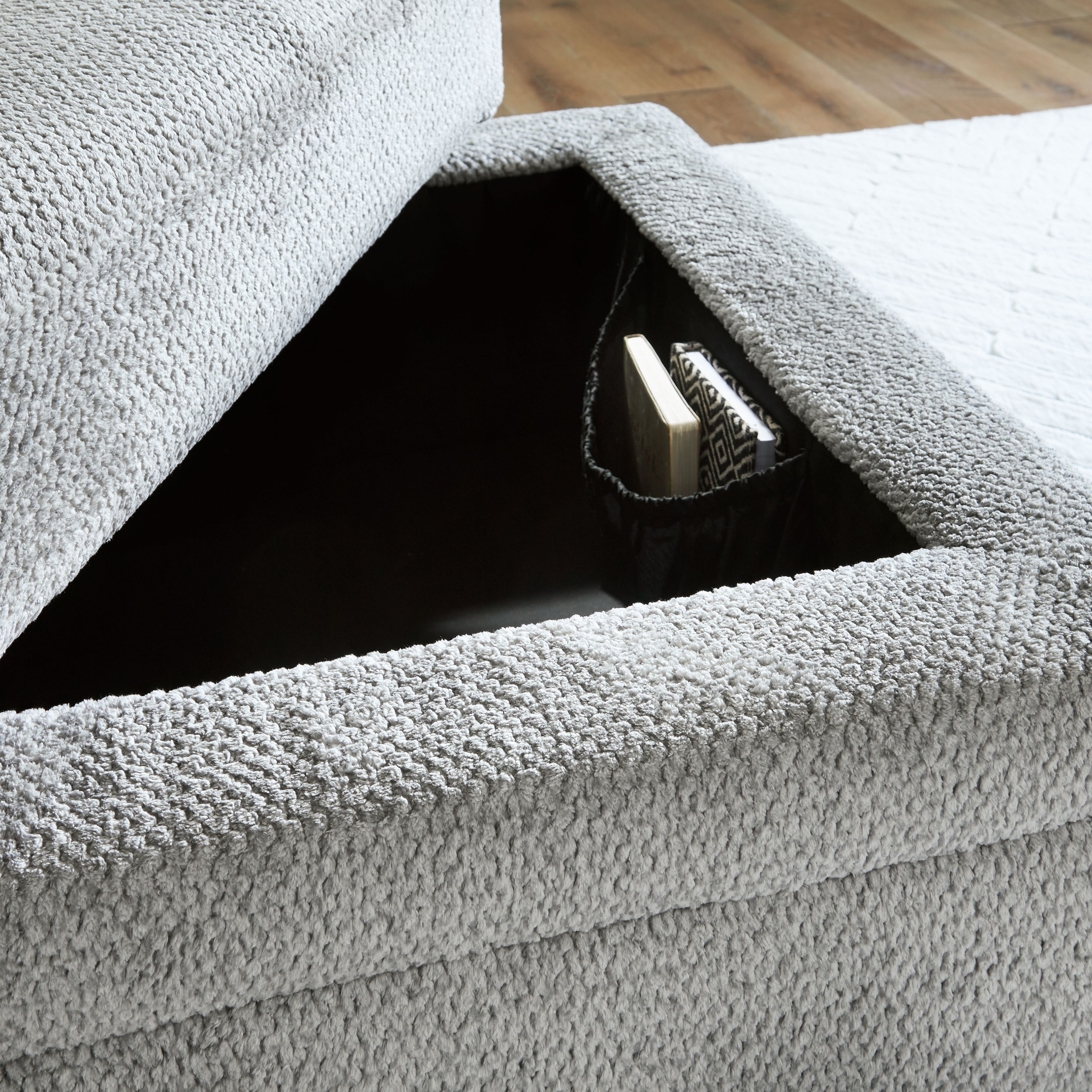 Ashley Furniture Casselbury - Ottoman With Storage - Cement - Image 8