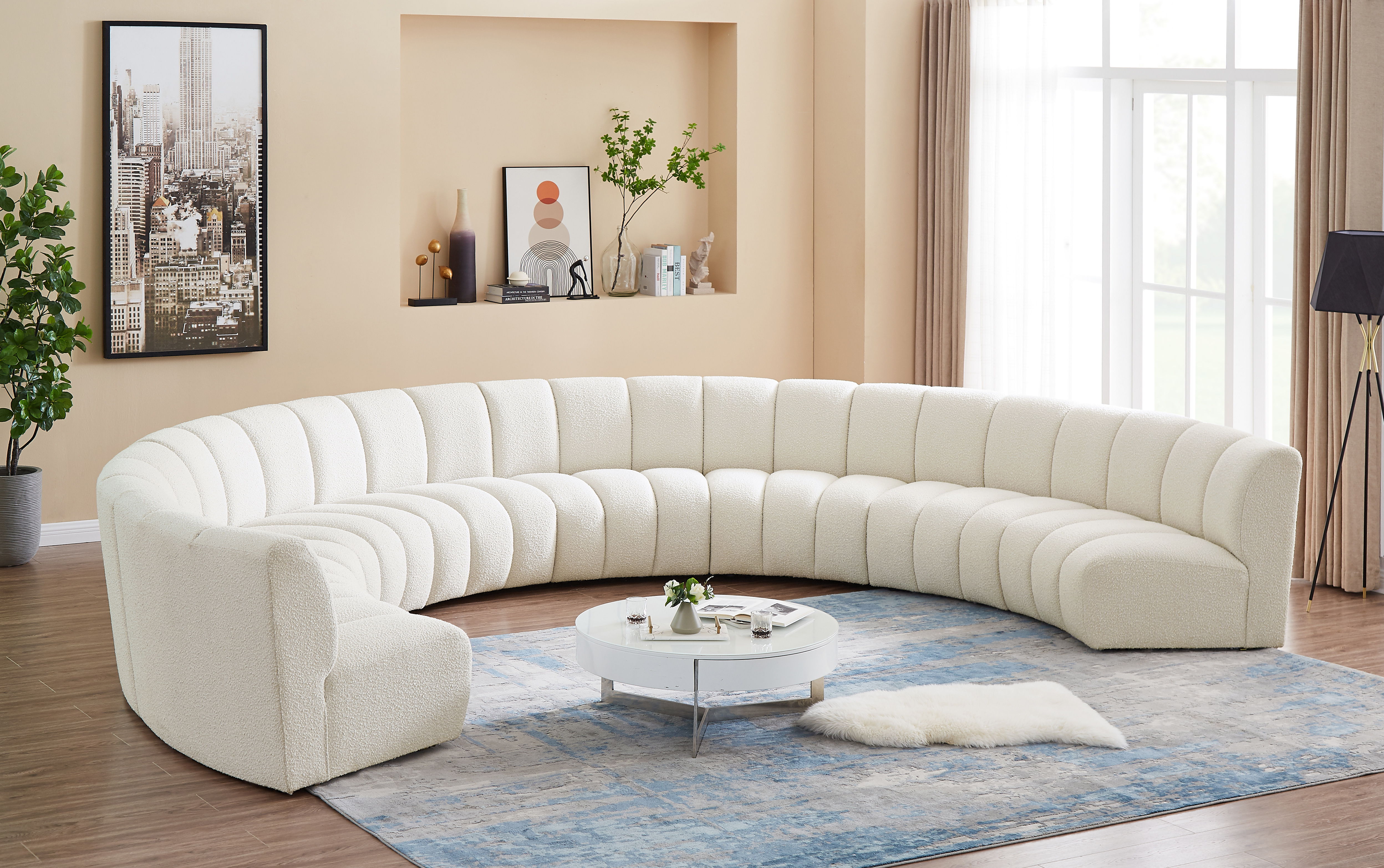 Infinity - 8 Piece Modular Sectional - Cream