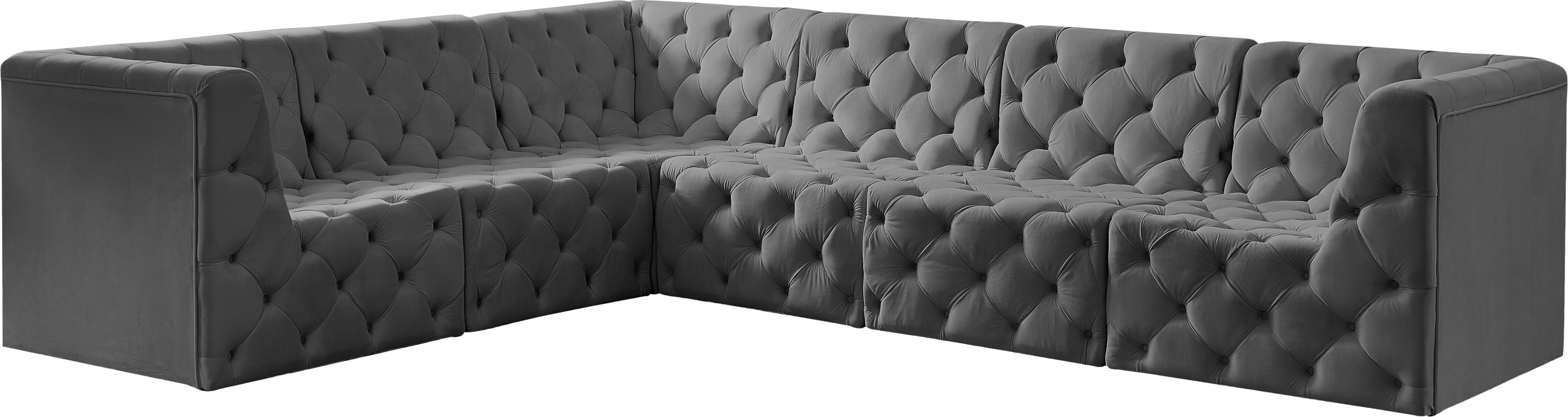 Tuft - 6 Piece Modular Corner Sectional - Gray
