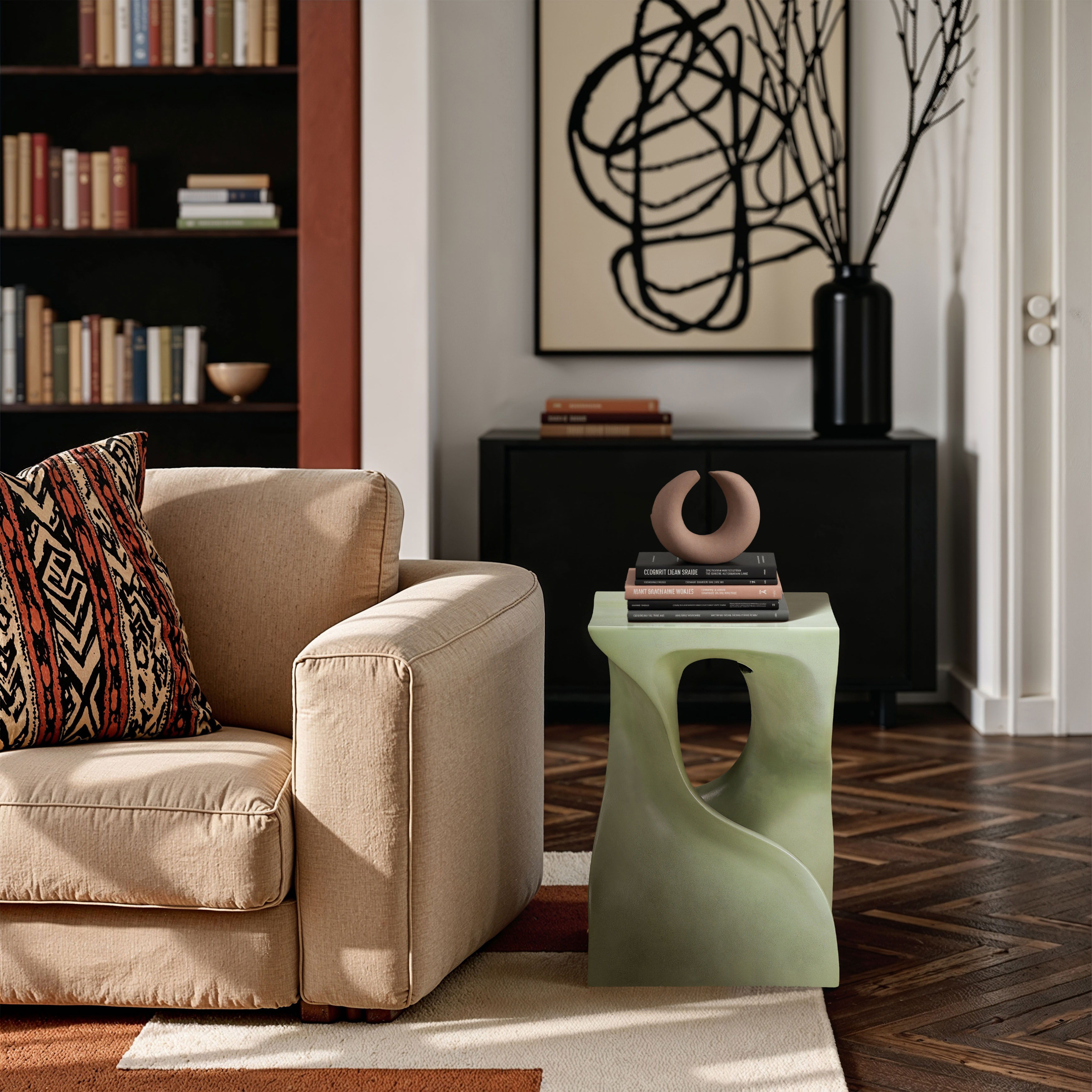 Jula - Concrete End Table - Green