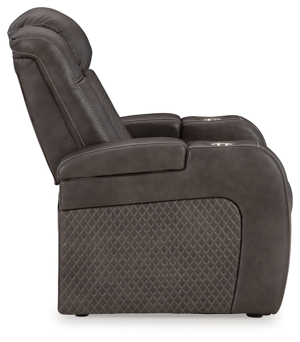 Ashley Furniture Fyne-Dyme - 3 Pc. - Power Reclining Sofa, Power Reclining Loveseat, Power Recliner - Shadow - Image 13