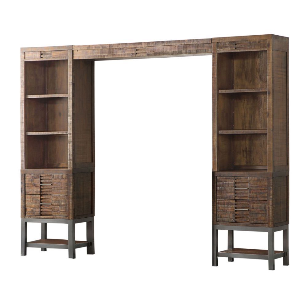 Andria - Entertainment Center - Reclaimed Oak, light brown, view 3