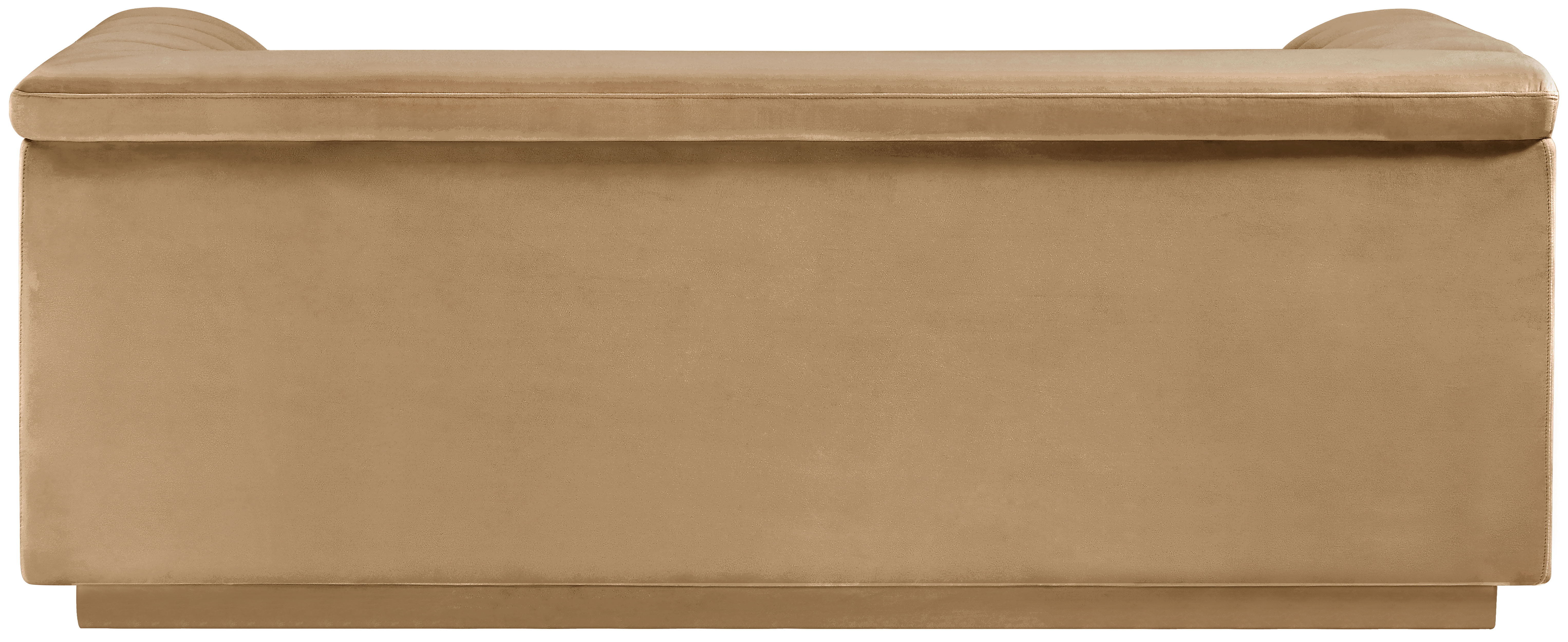 Cascade - Velvet Loveseat - Camel