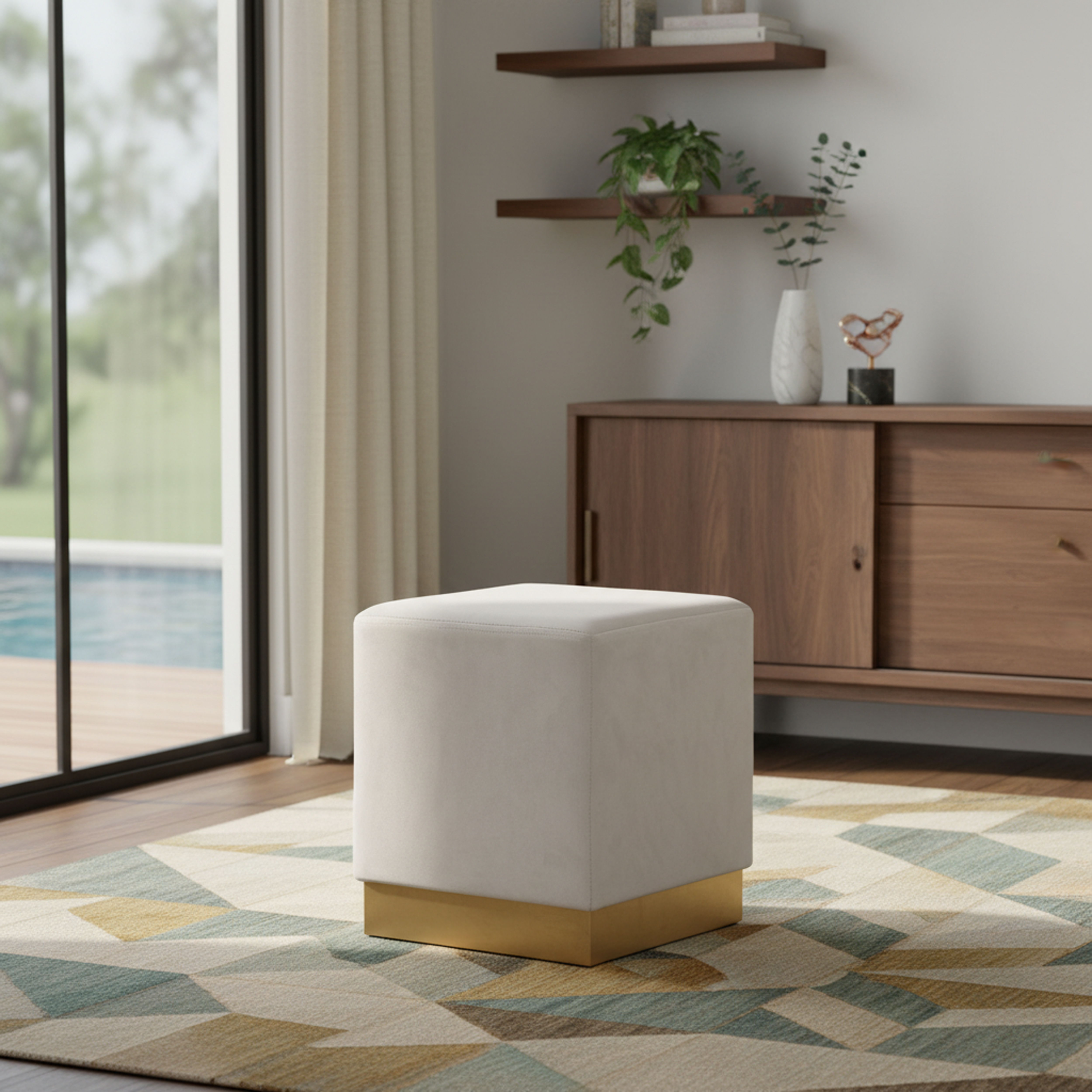 Jax - Ottoman / Stool - Cream