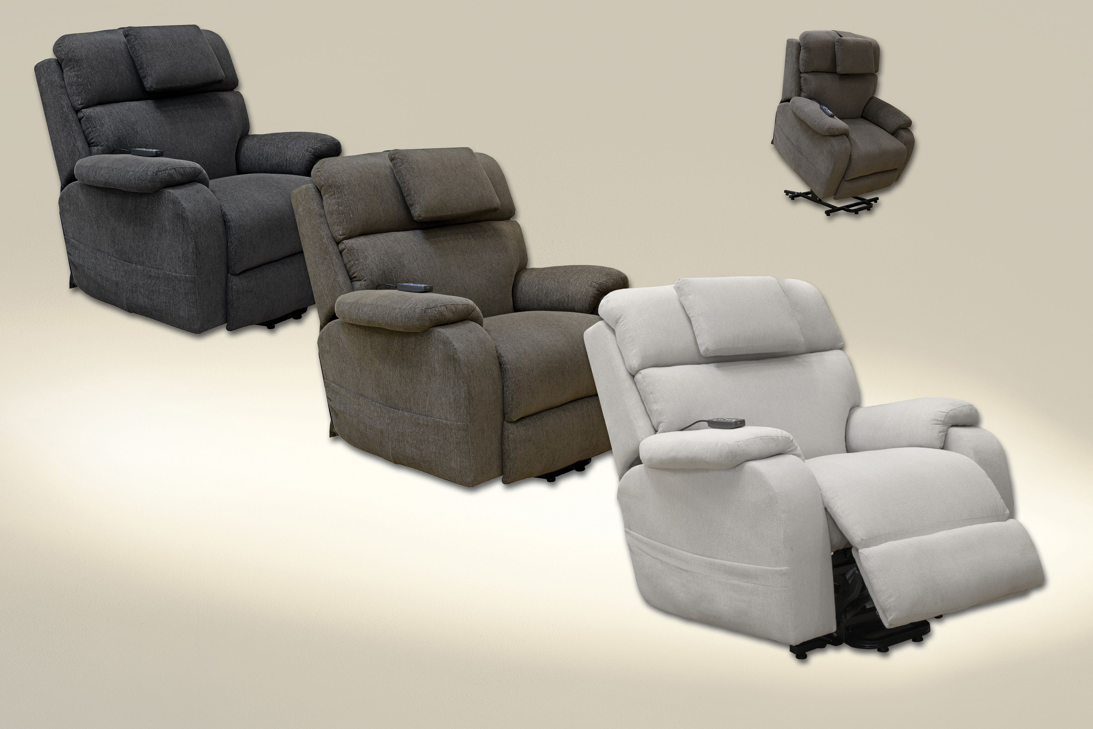Snoozer - Power Lift Power Headrest Lay Flat Recliner With CR3 Heat / Massage / Zero Gravity - Dolphin