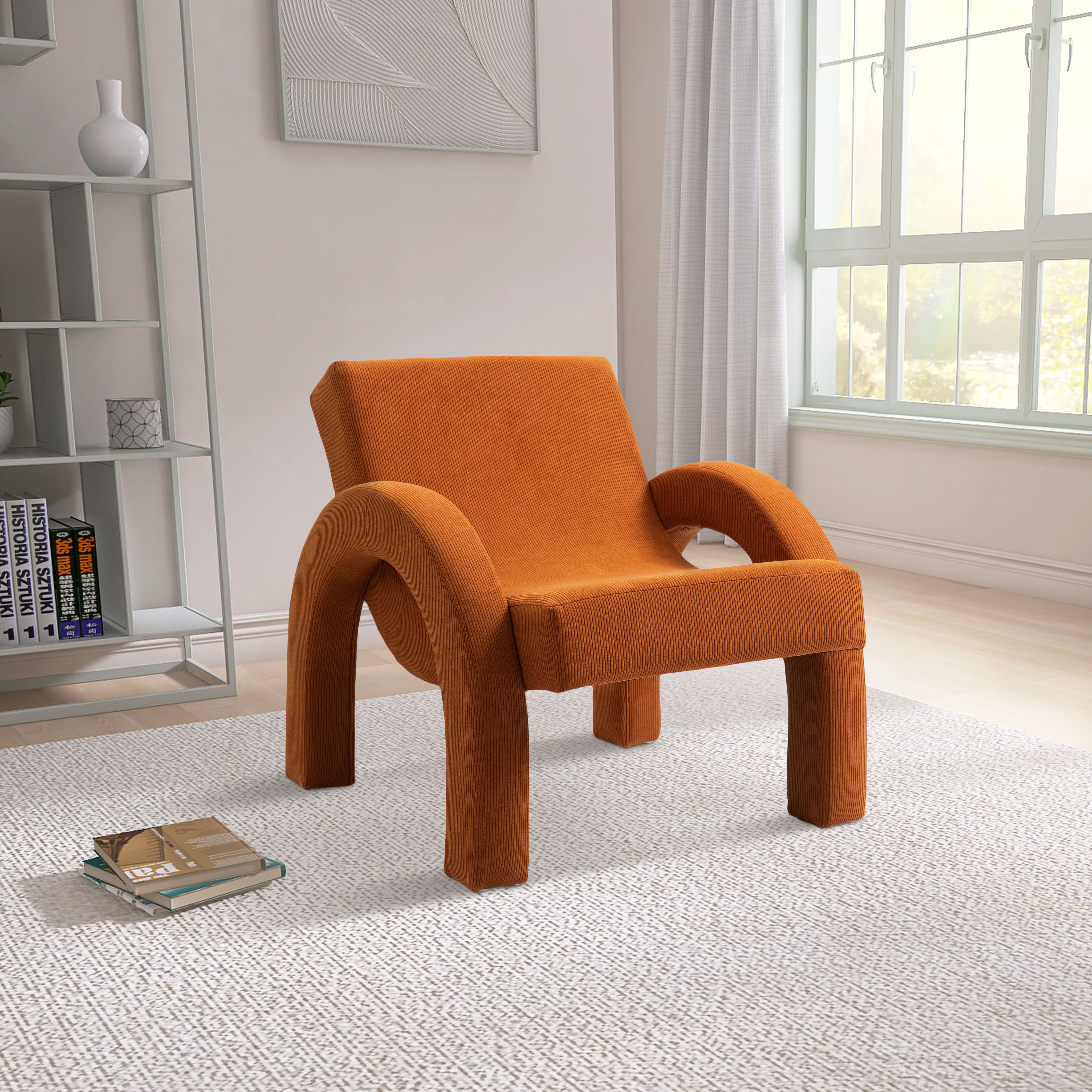 Corduroy - Accent Chair - Cognac
