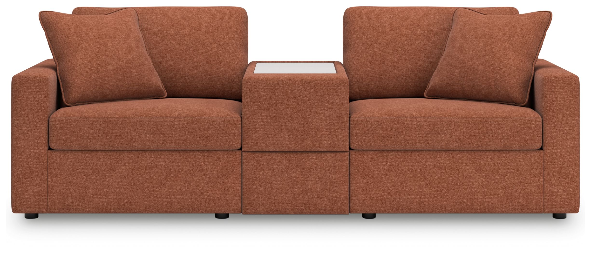 Modmax - 3-Piece Sectional With Storage Console - Spice
