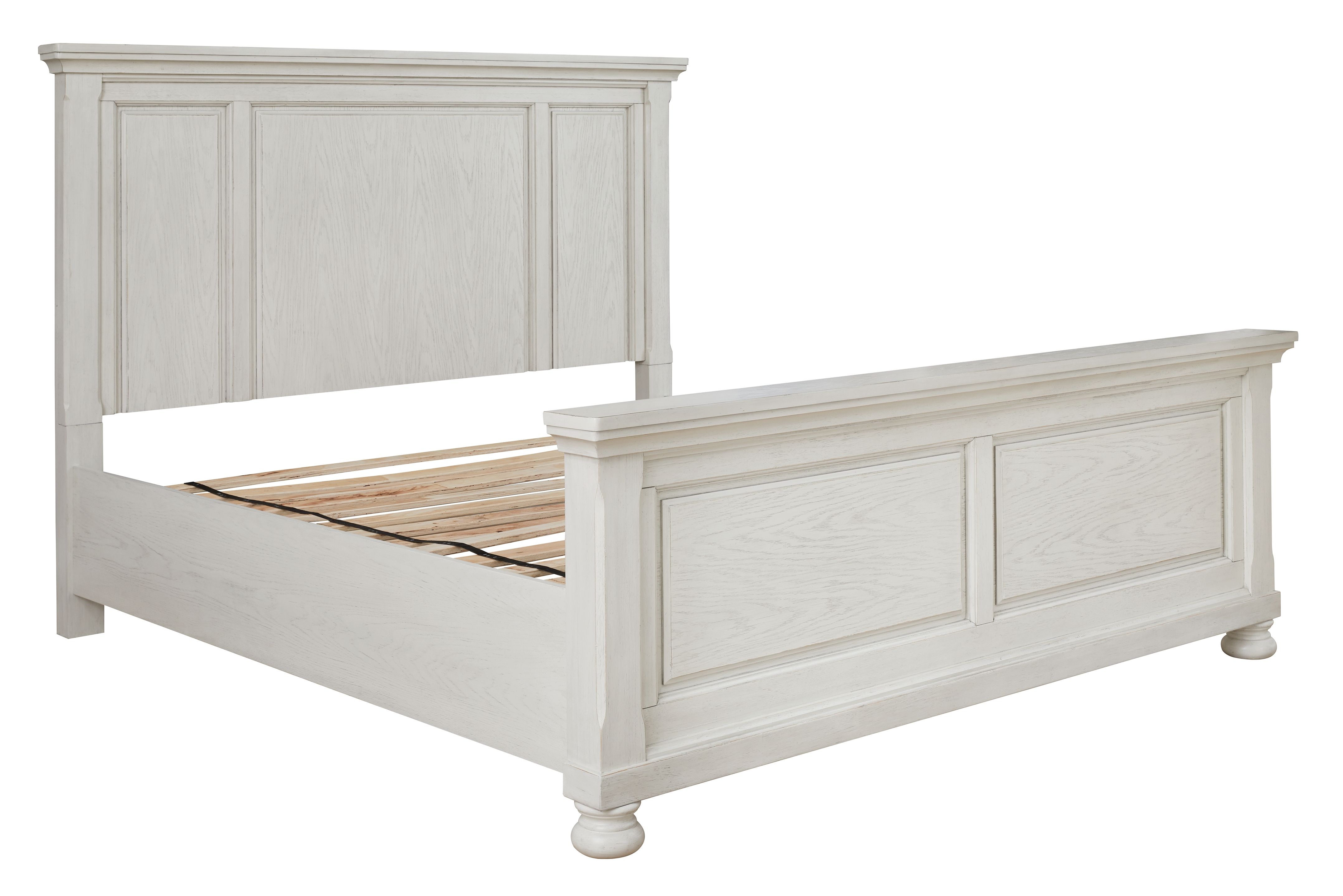 Ashley Furniture Robbinsdale - 6 Pc. - Dresser, Mirror, Chest, King Panel Bed - Antique White - Image 5