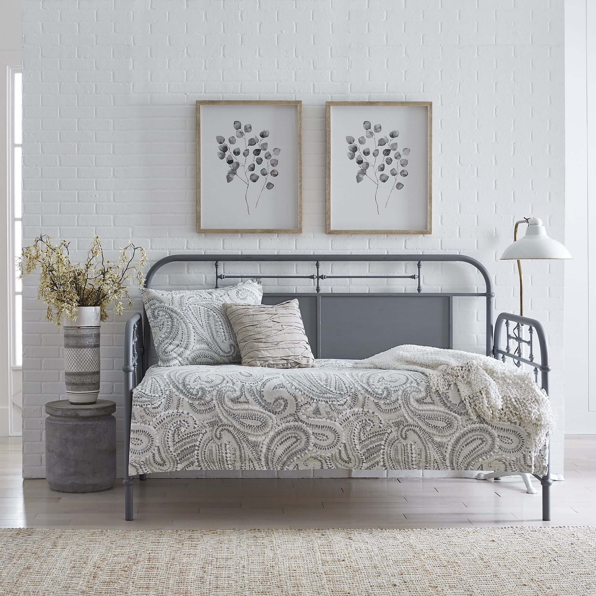 Liberty Furniture Vintage Series - Twin Metal Day Bed - Grey