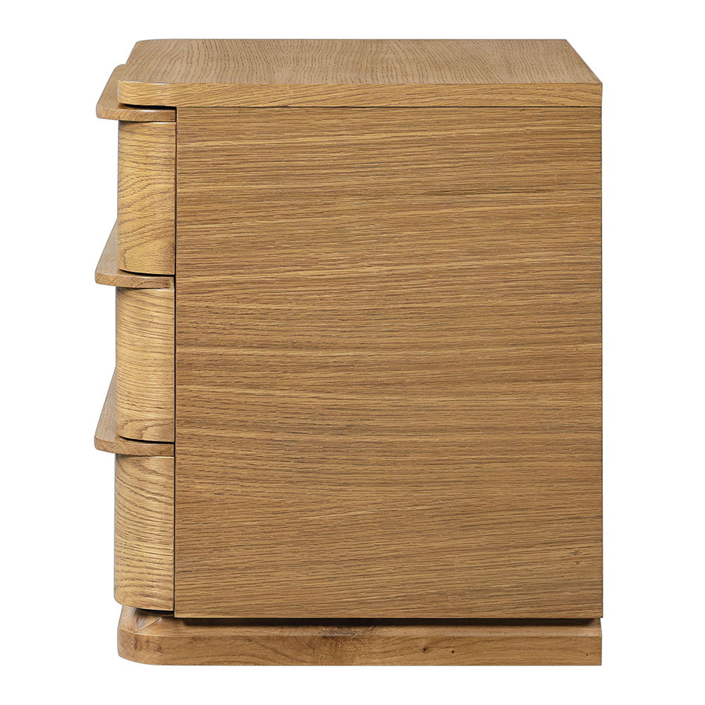 Zoey - Nightstand - Oak, light brown, view 3